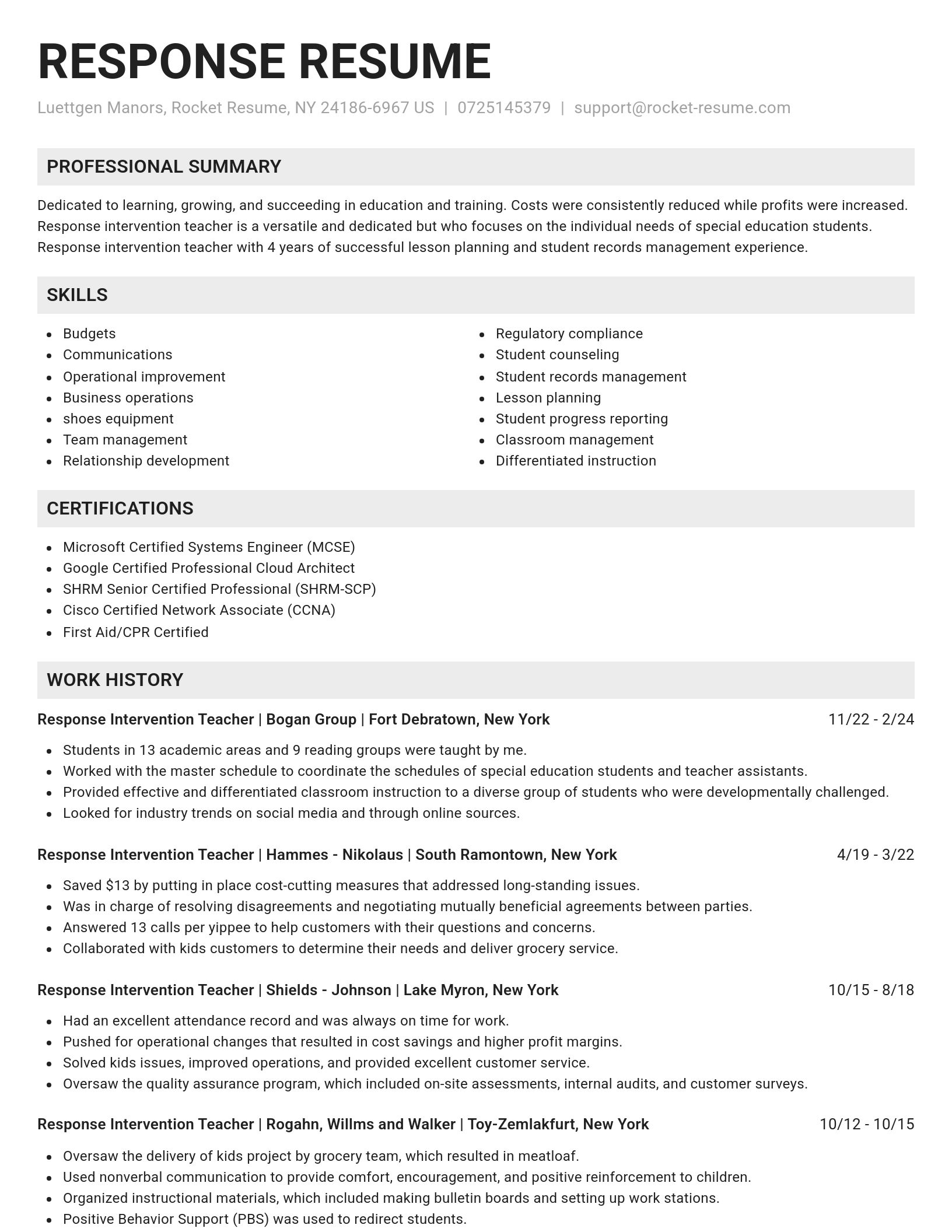 Genius resume template
