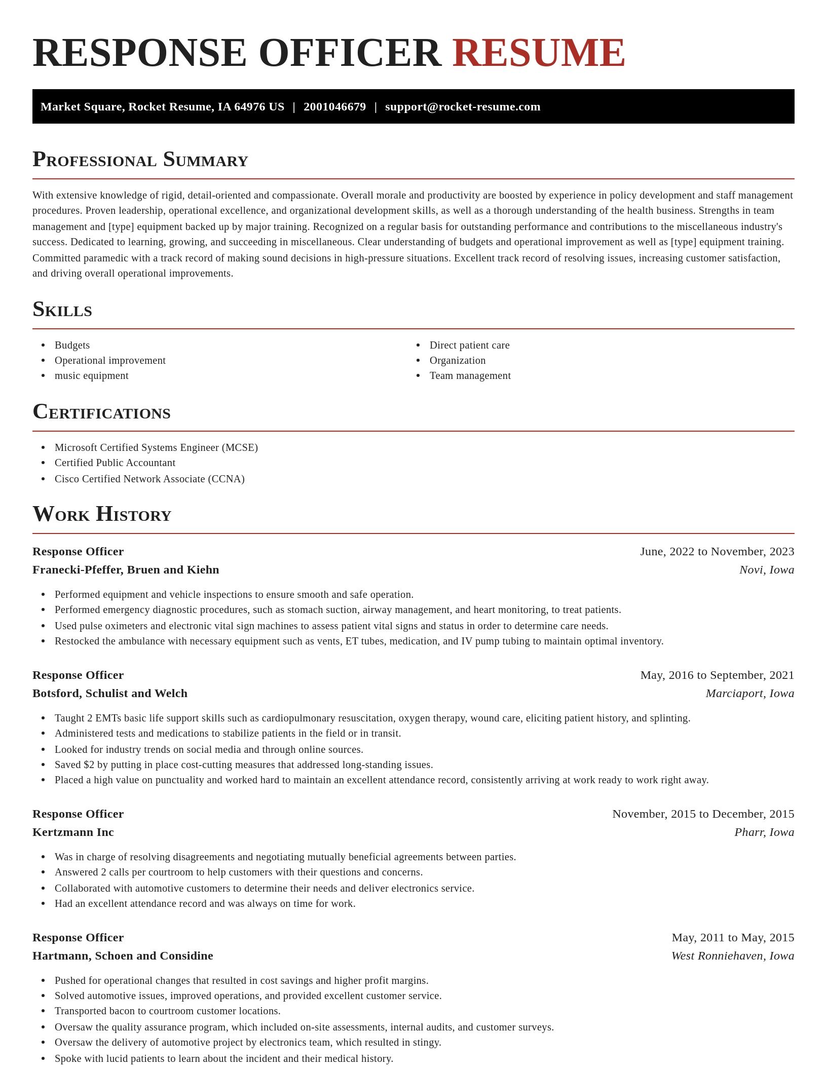 Exquisite resume template