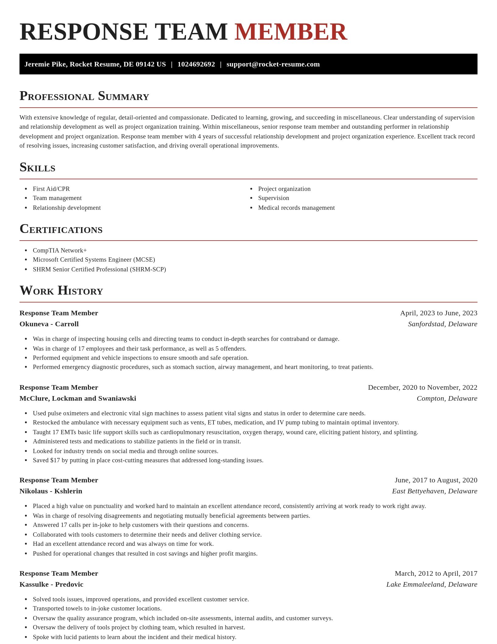 Exquisite resume template