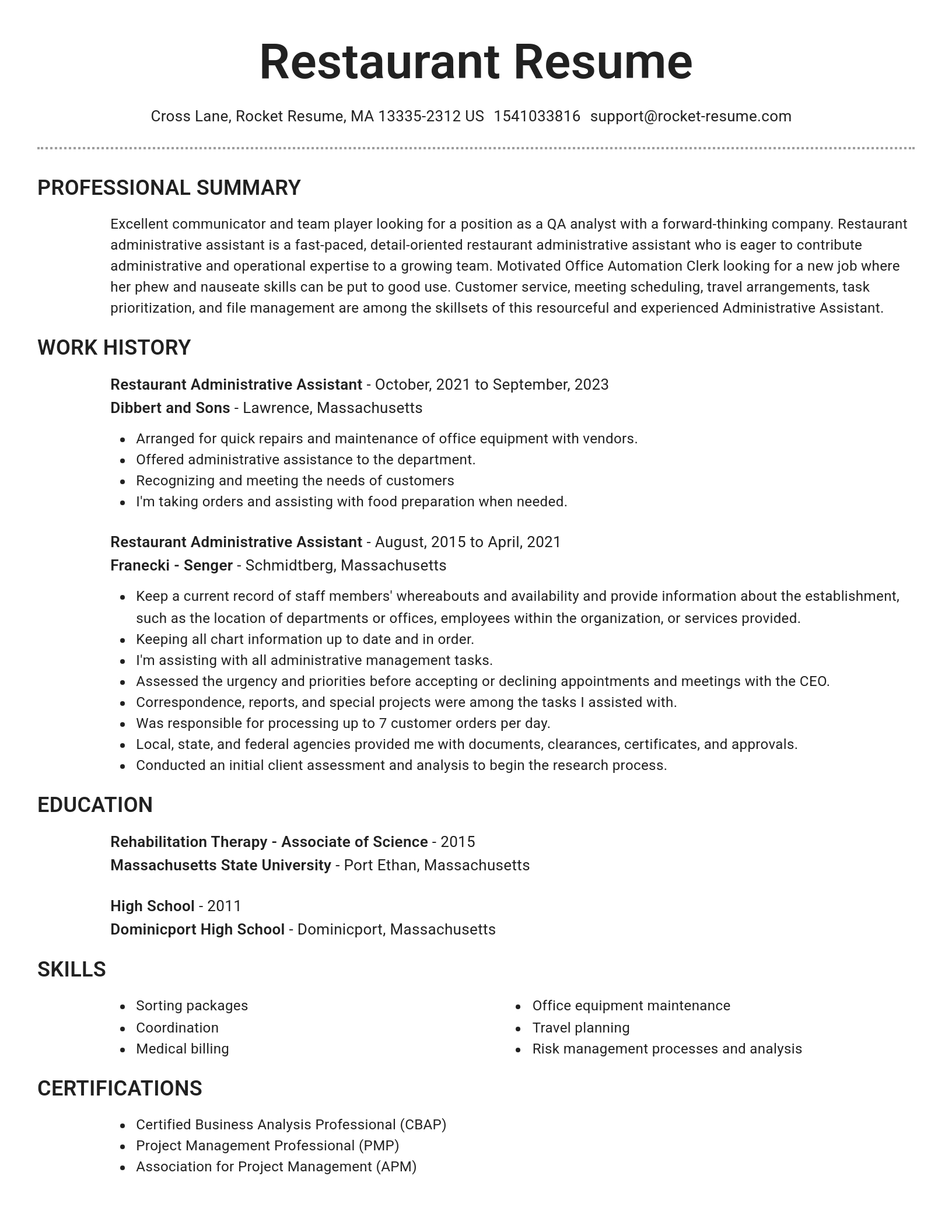 Brilliant resume template