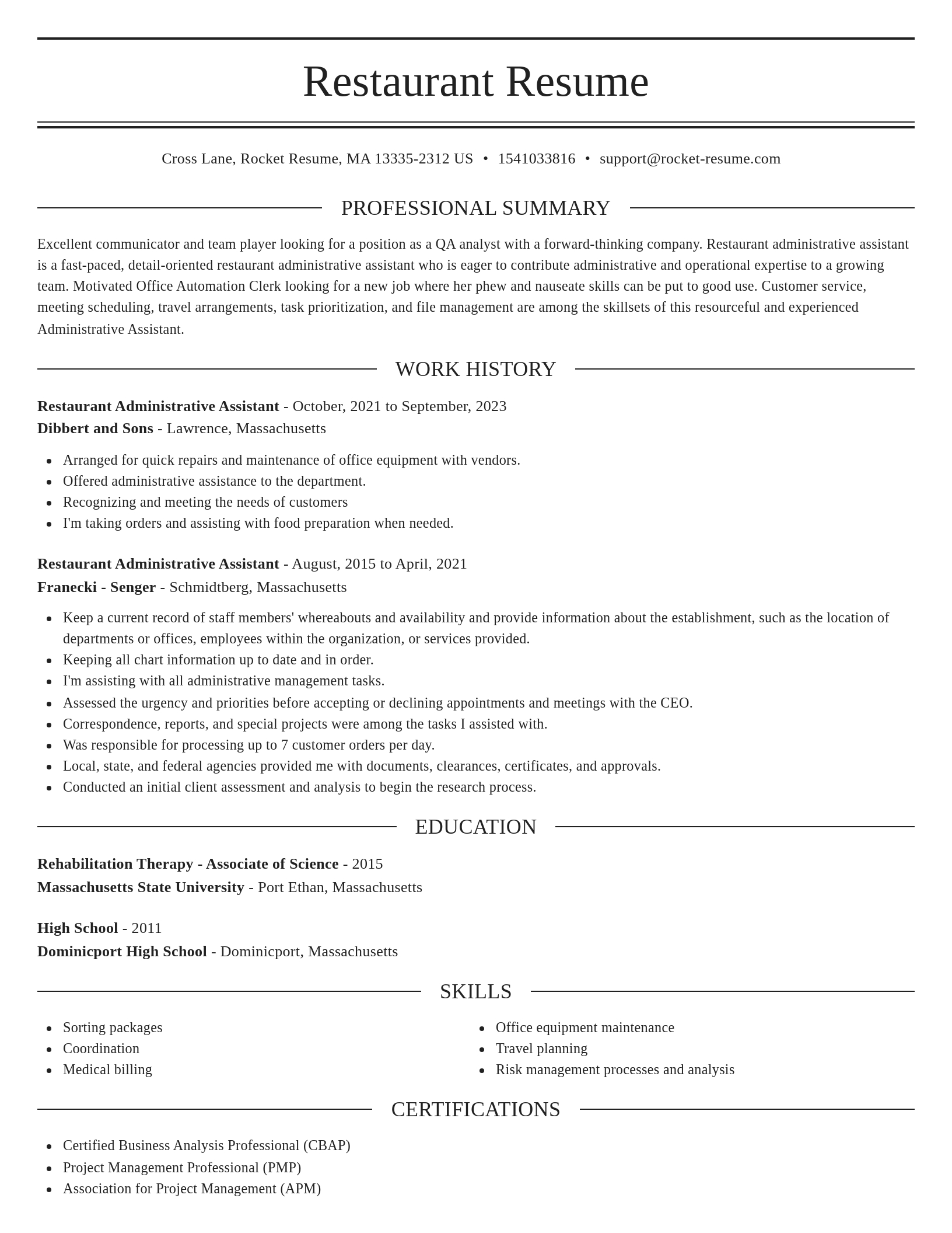 Elegant resume template