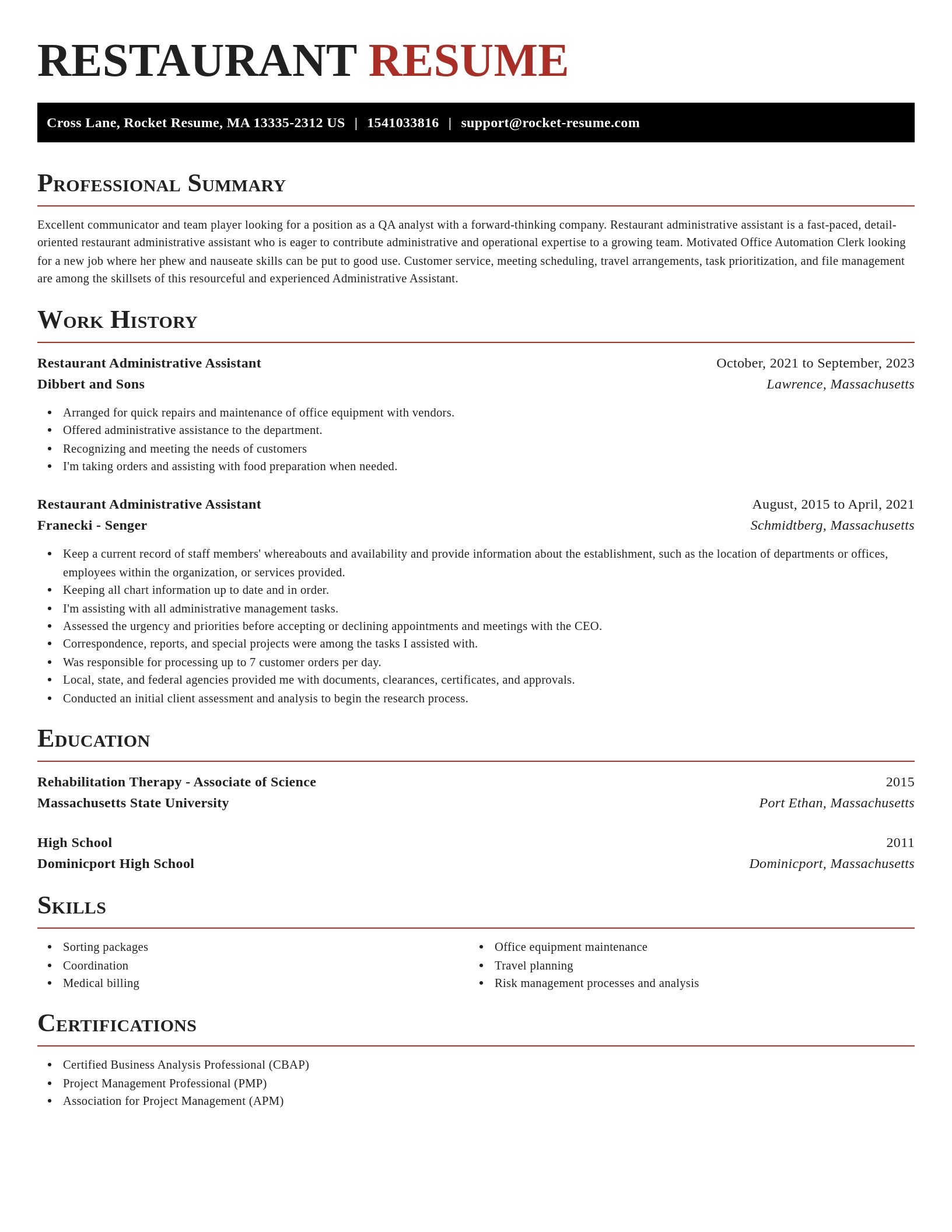 Exquisite resume template