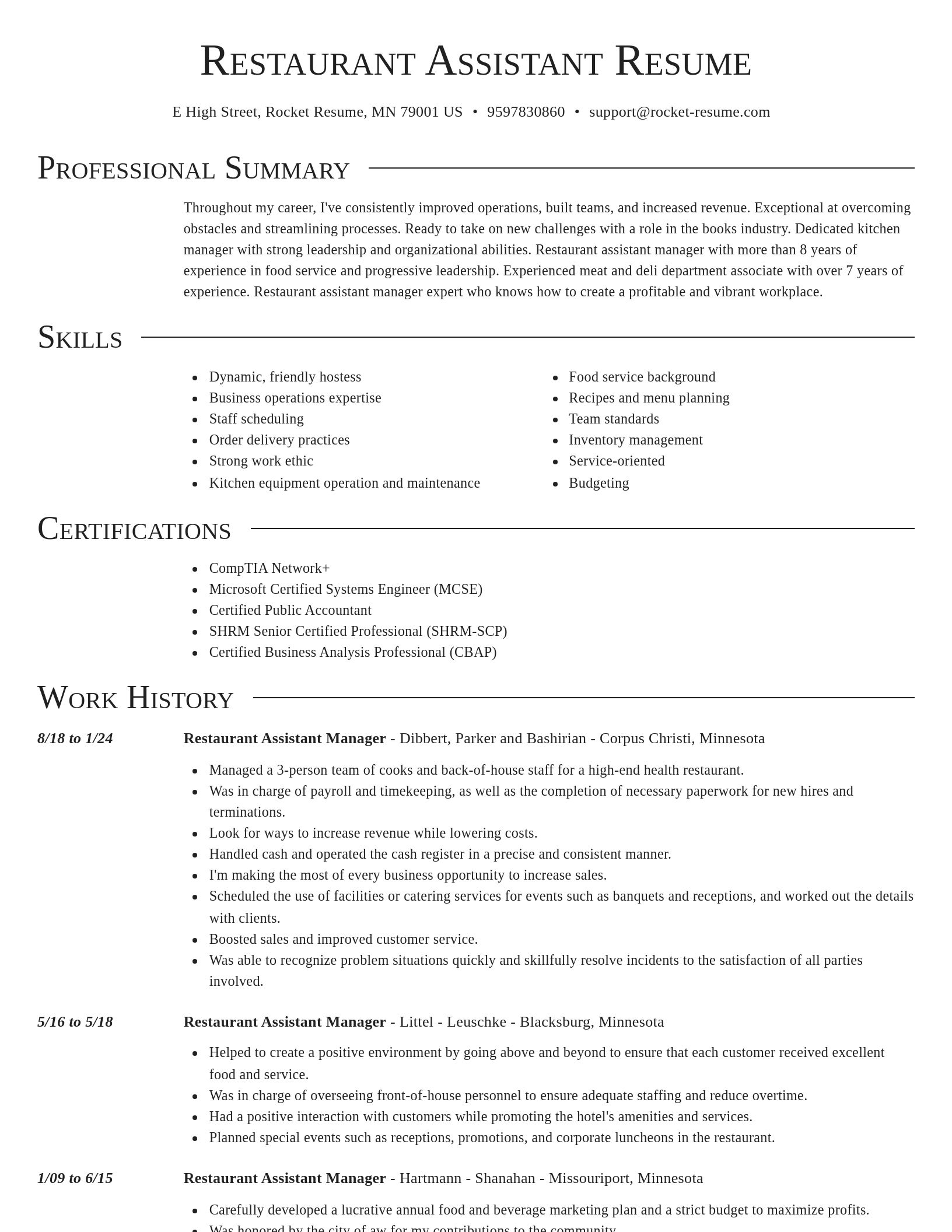 Director resume template