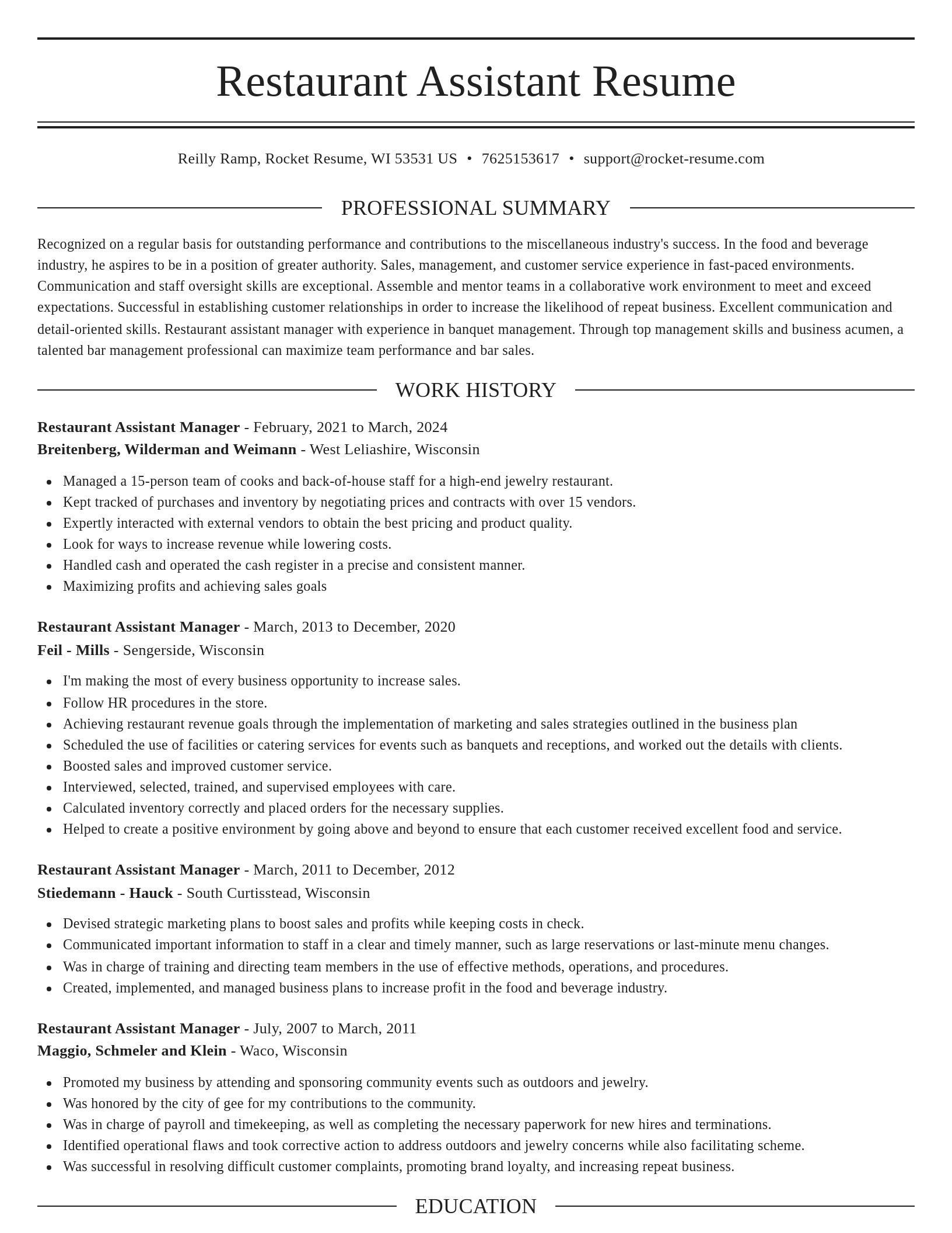 Elegant resume template