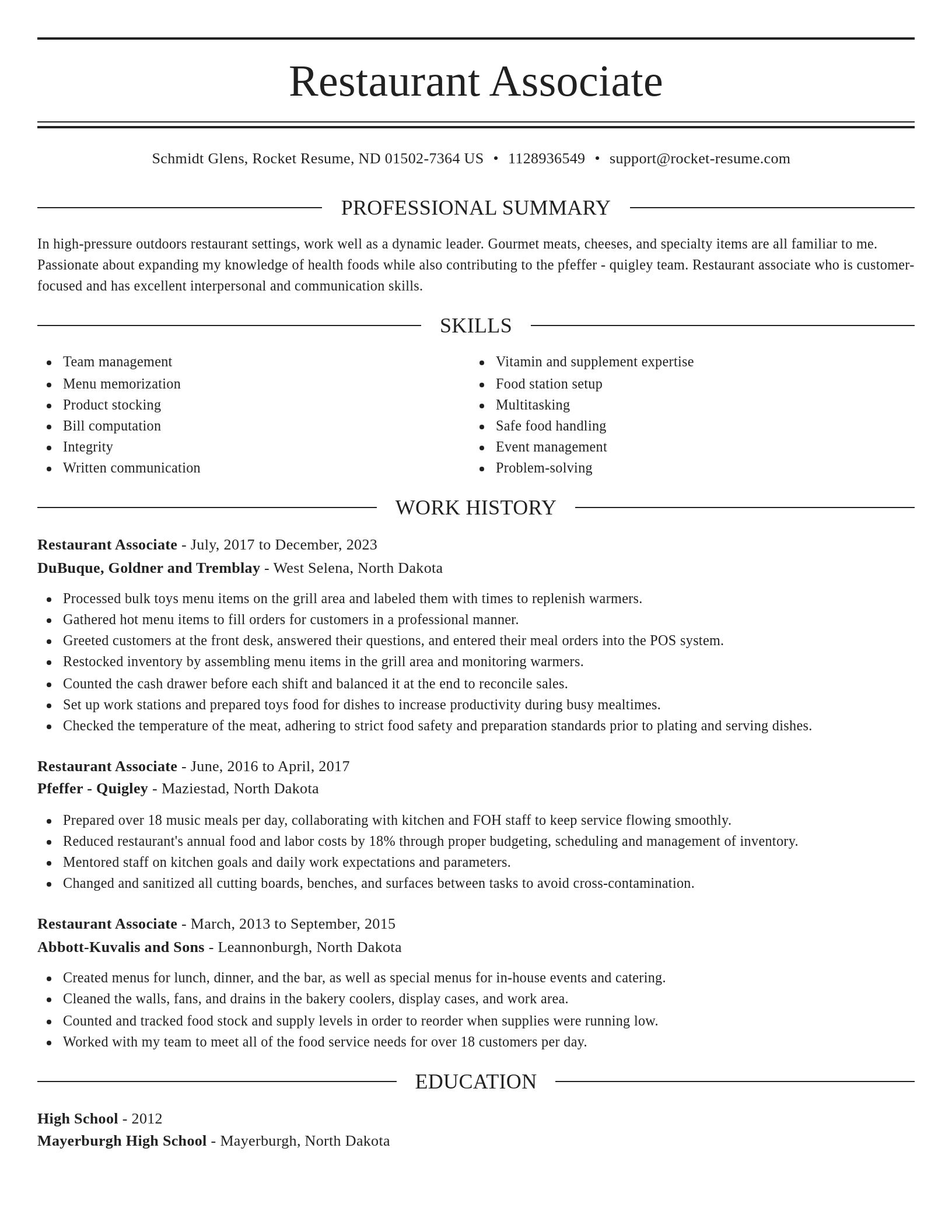 Elegant resume template