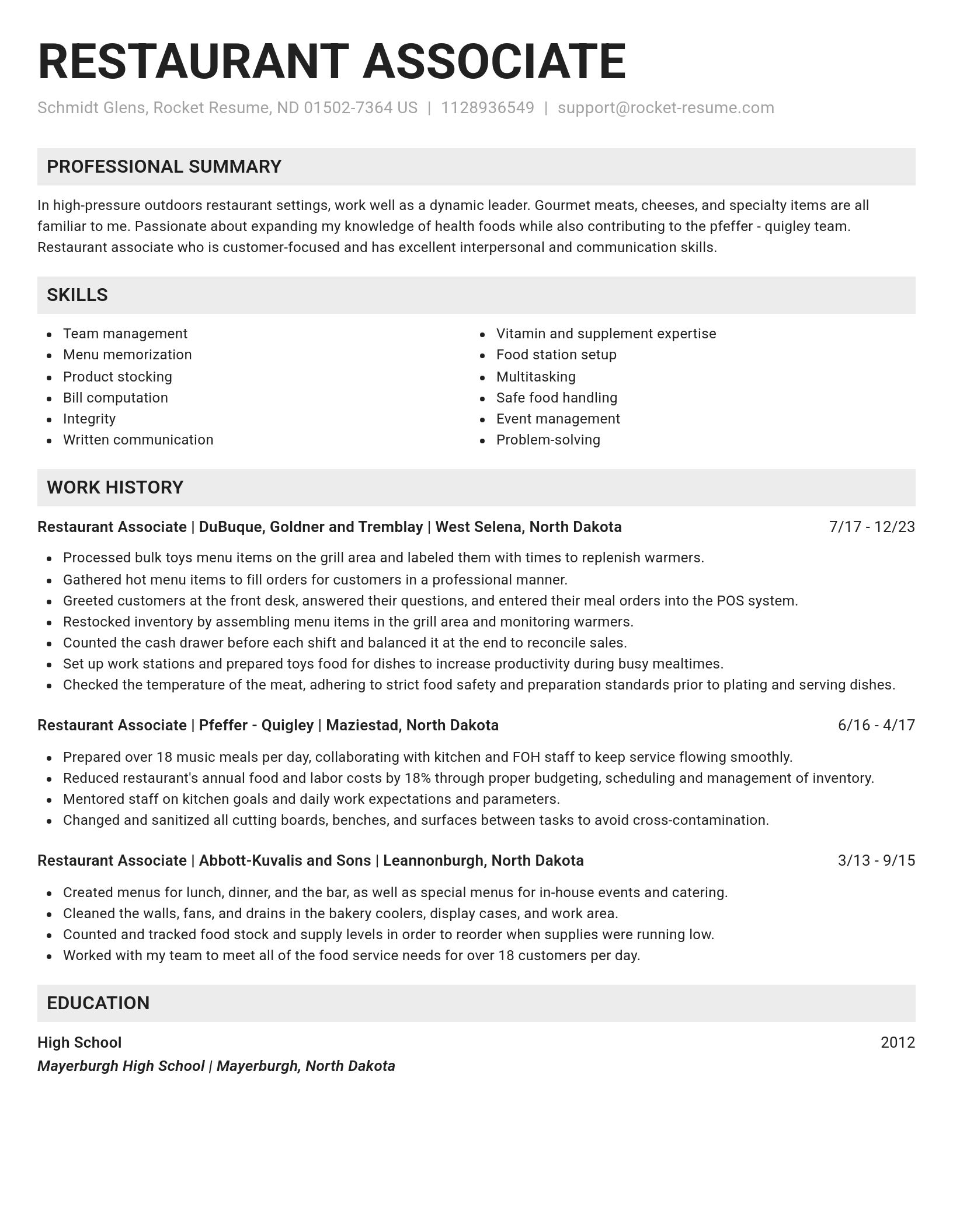 Genius resume template