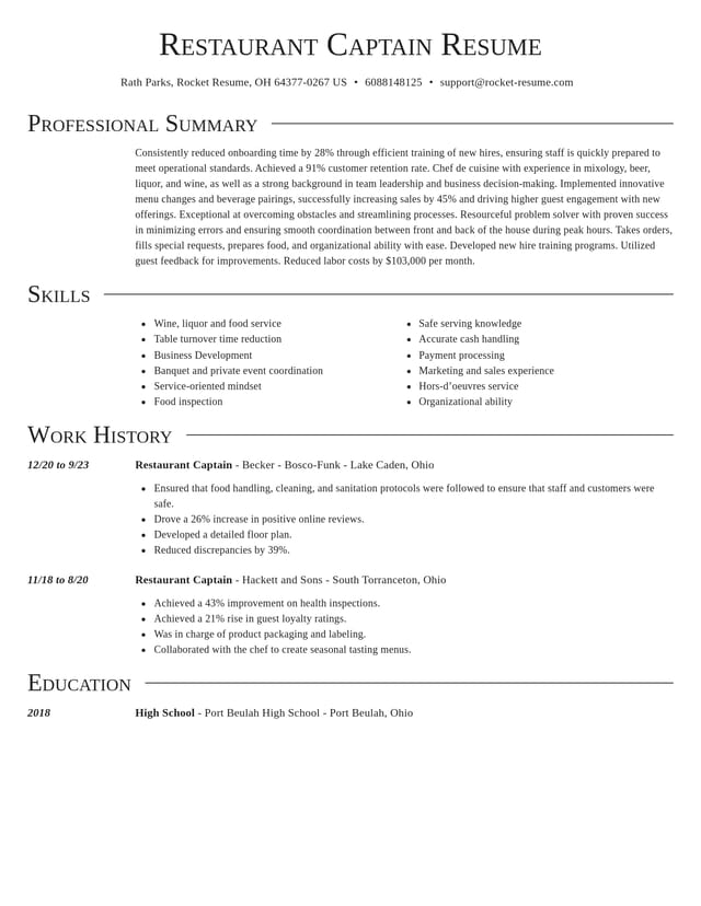 Director resume template
