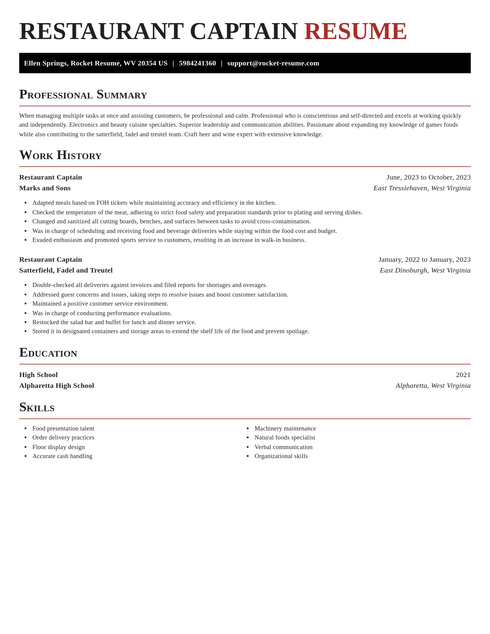 Exquisite resume template