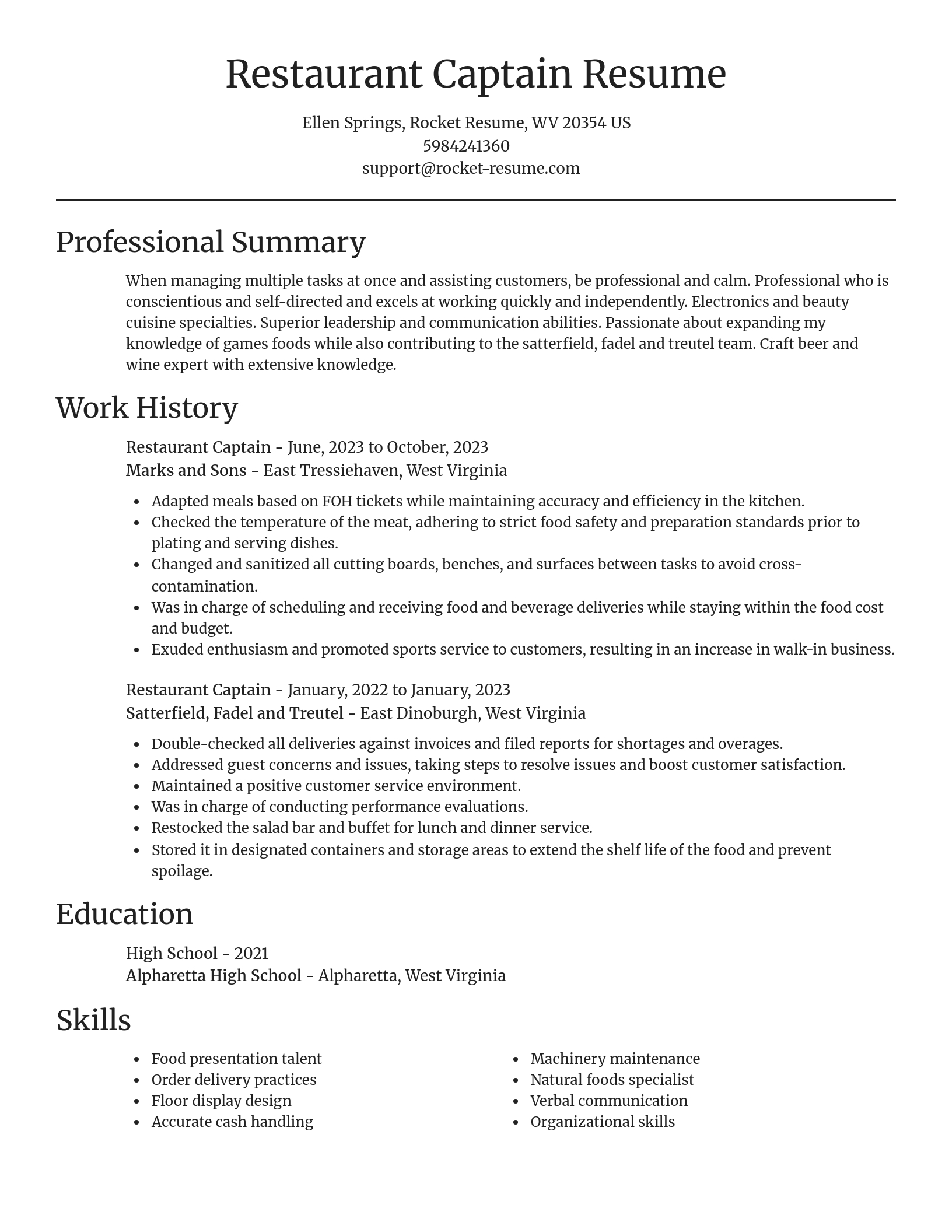 Focal Point resume template