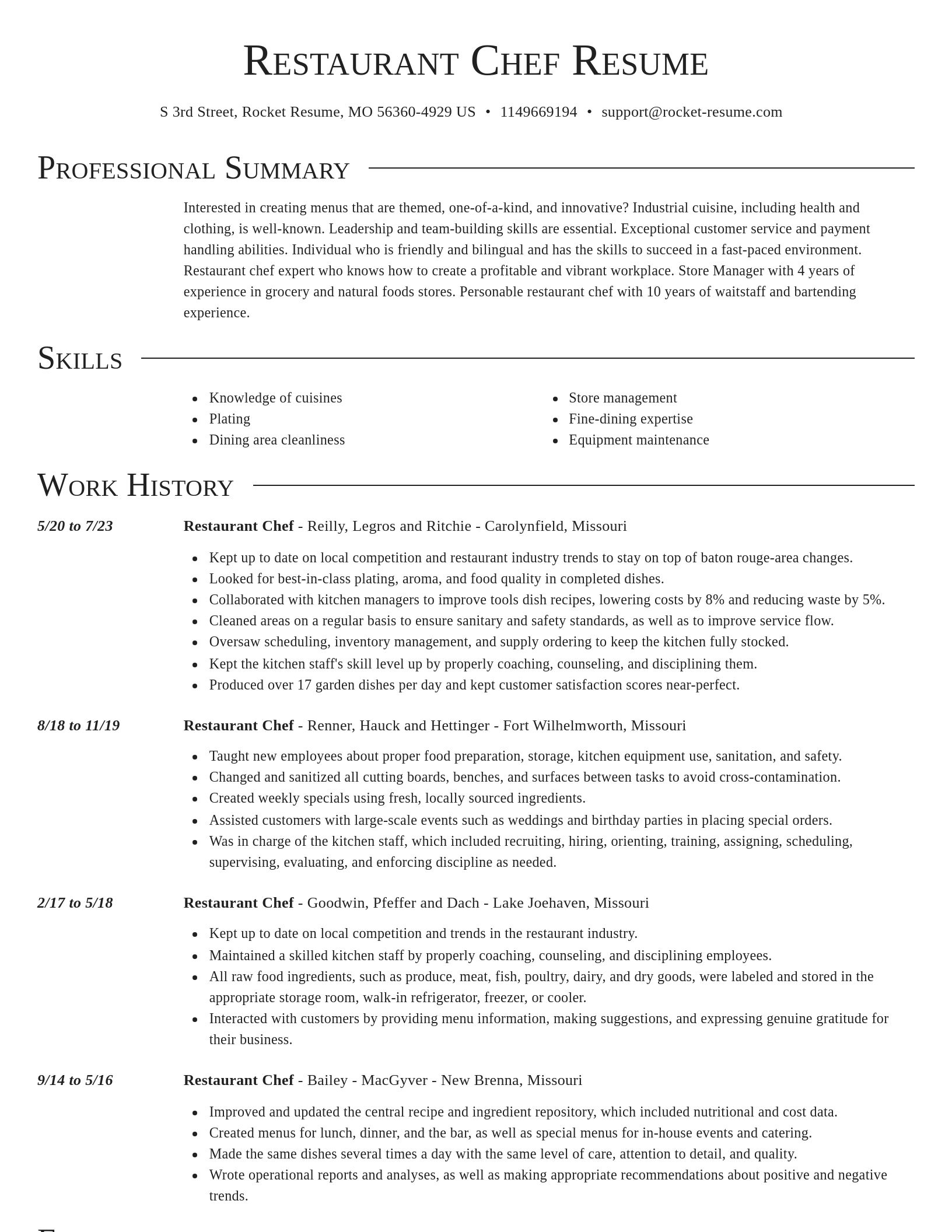 Director resume template