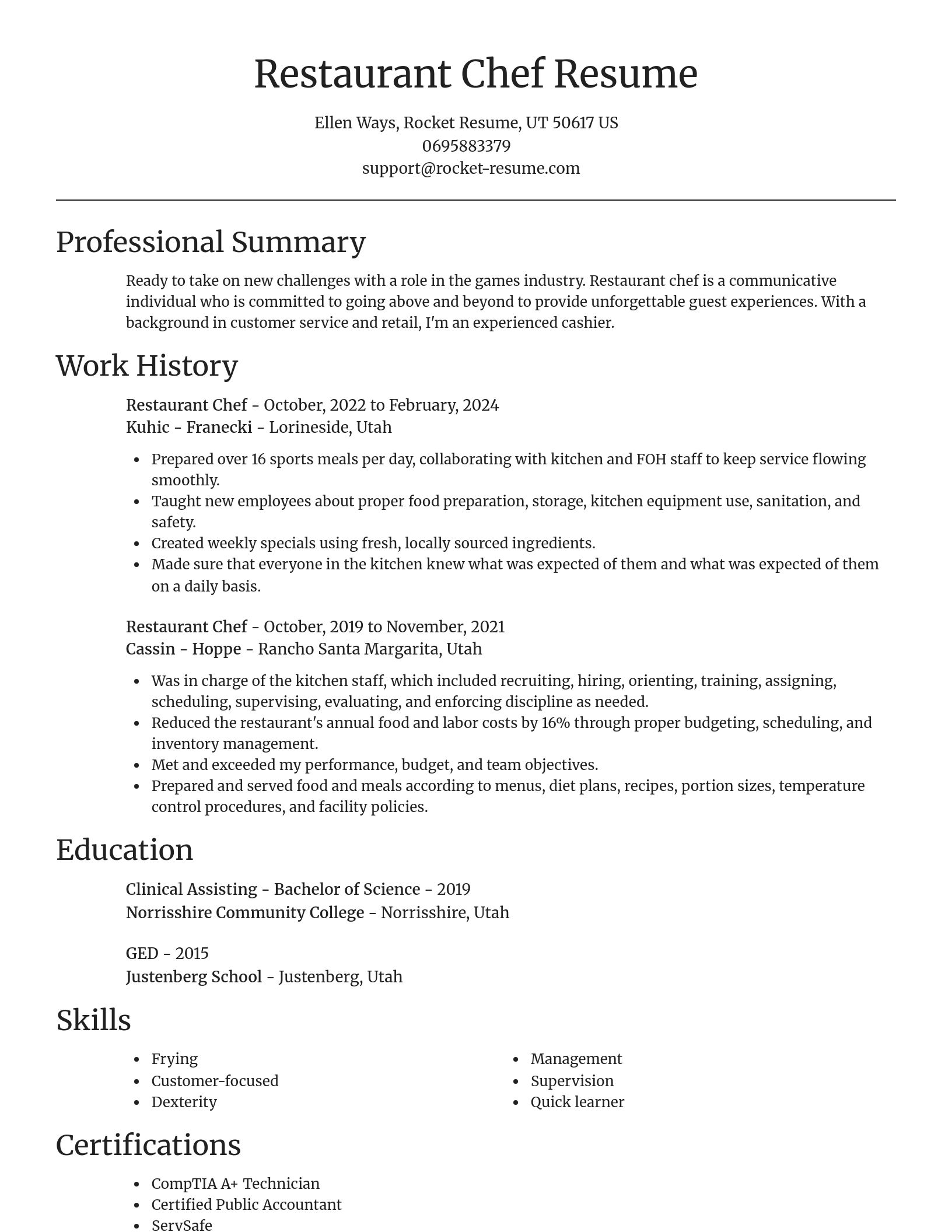 Focal Point resume template
