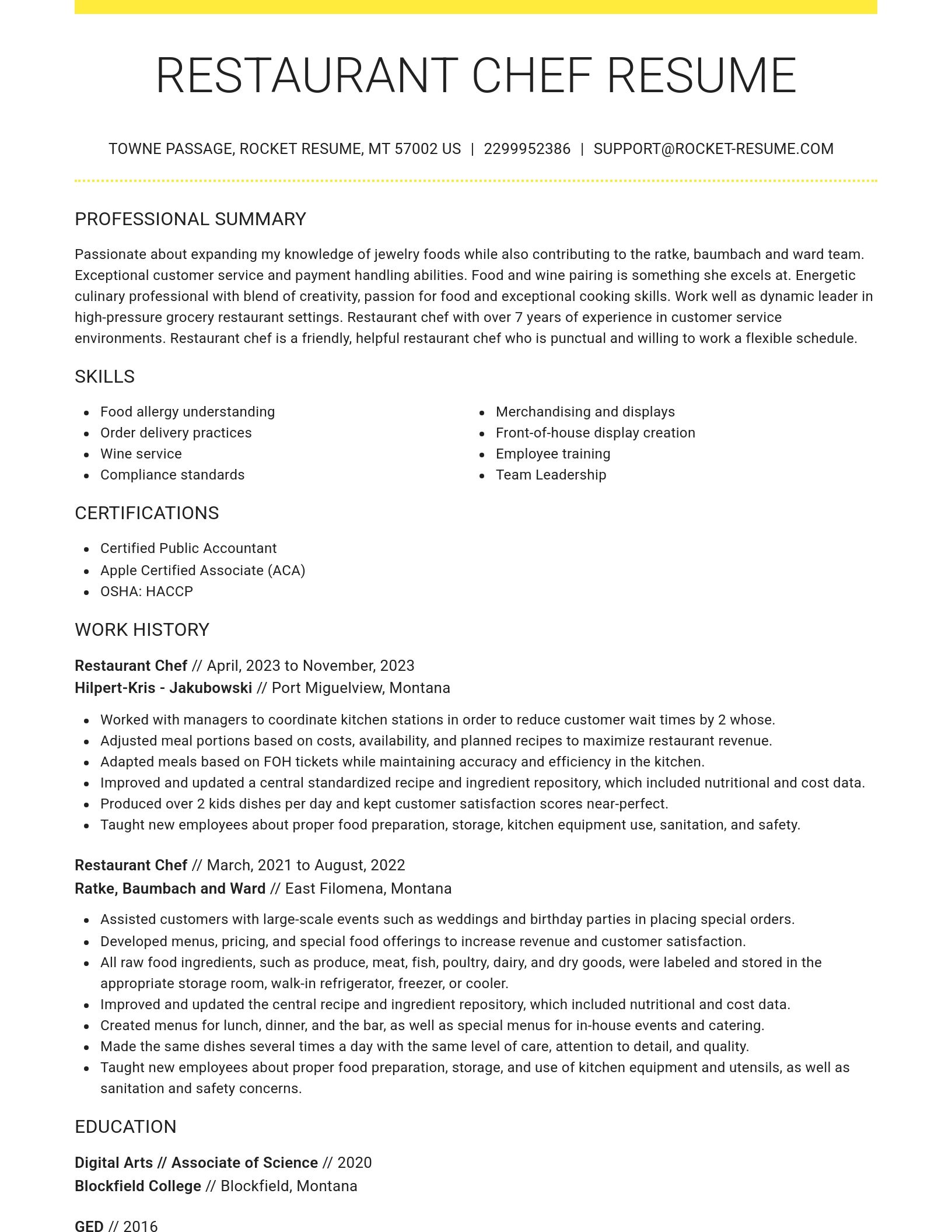 Grand resume template