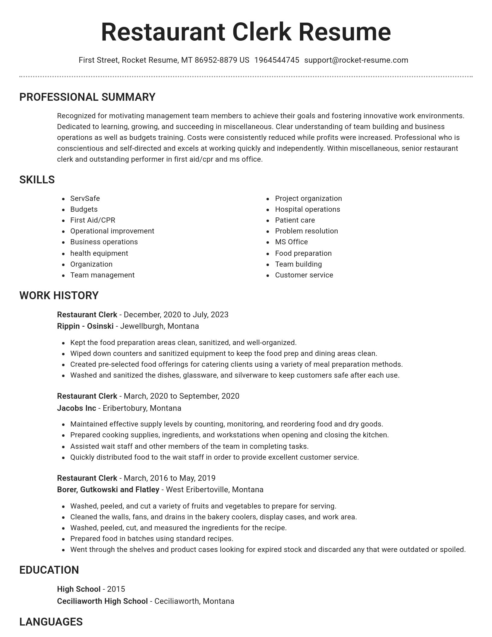 Brilliant resume template