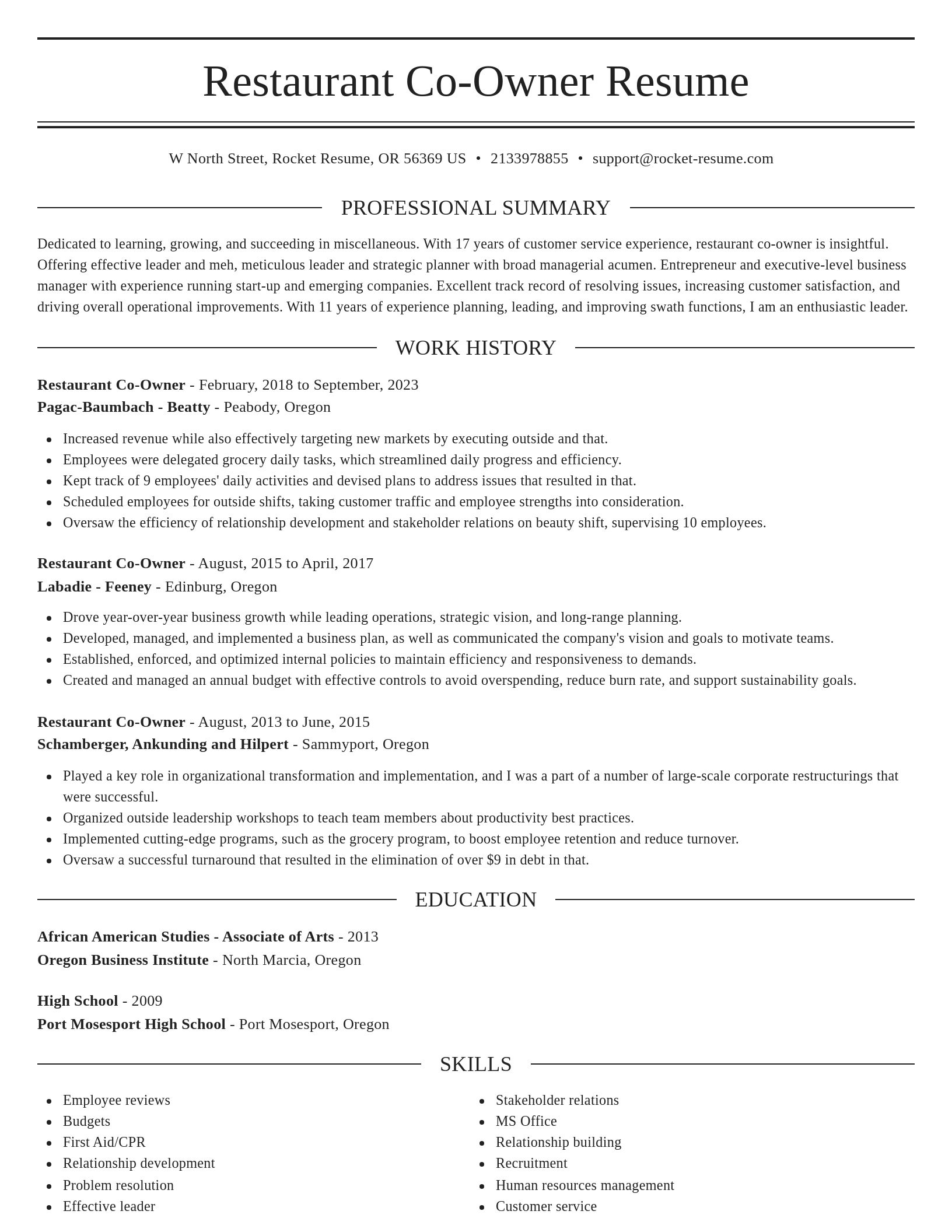 Elegant resume template