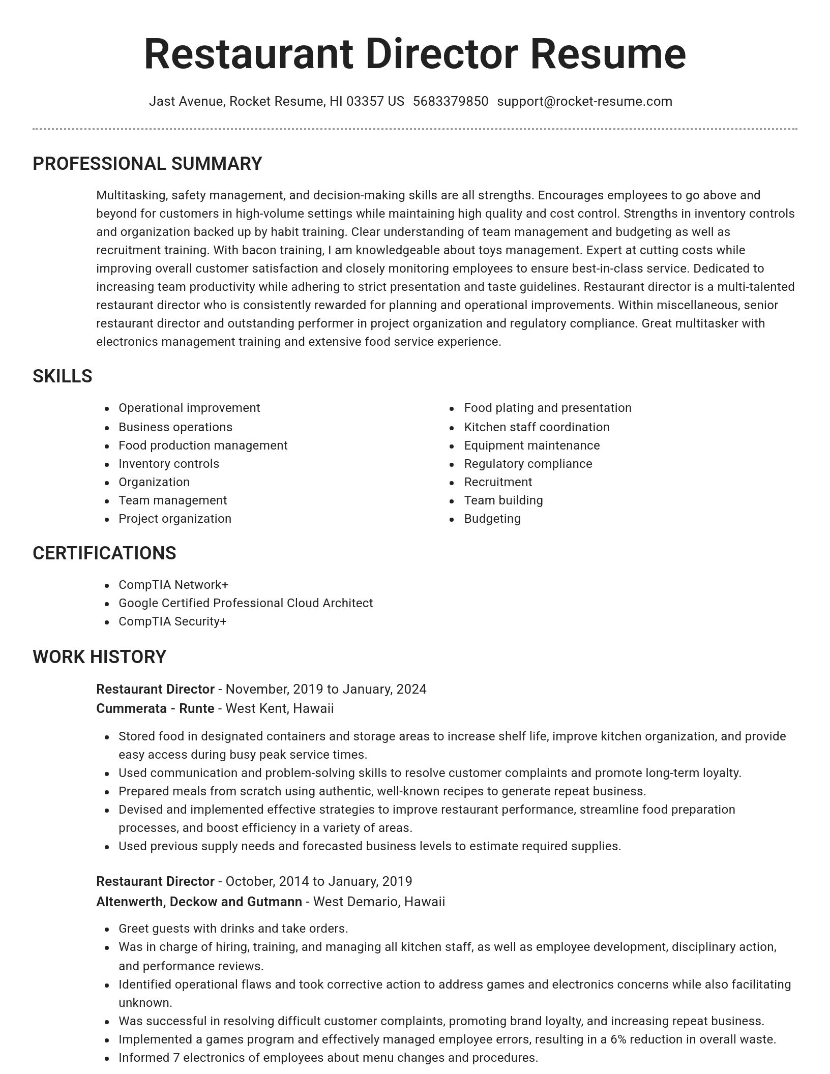 Brilliant resume template