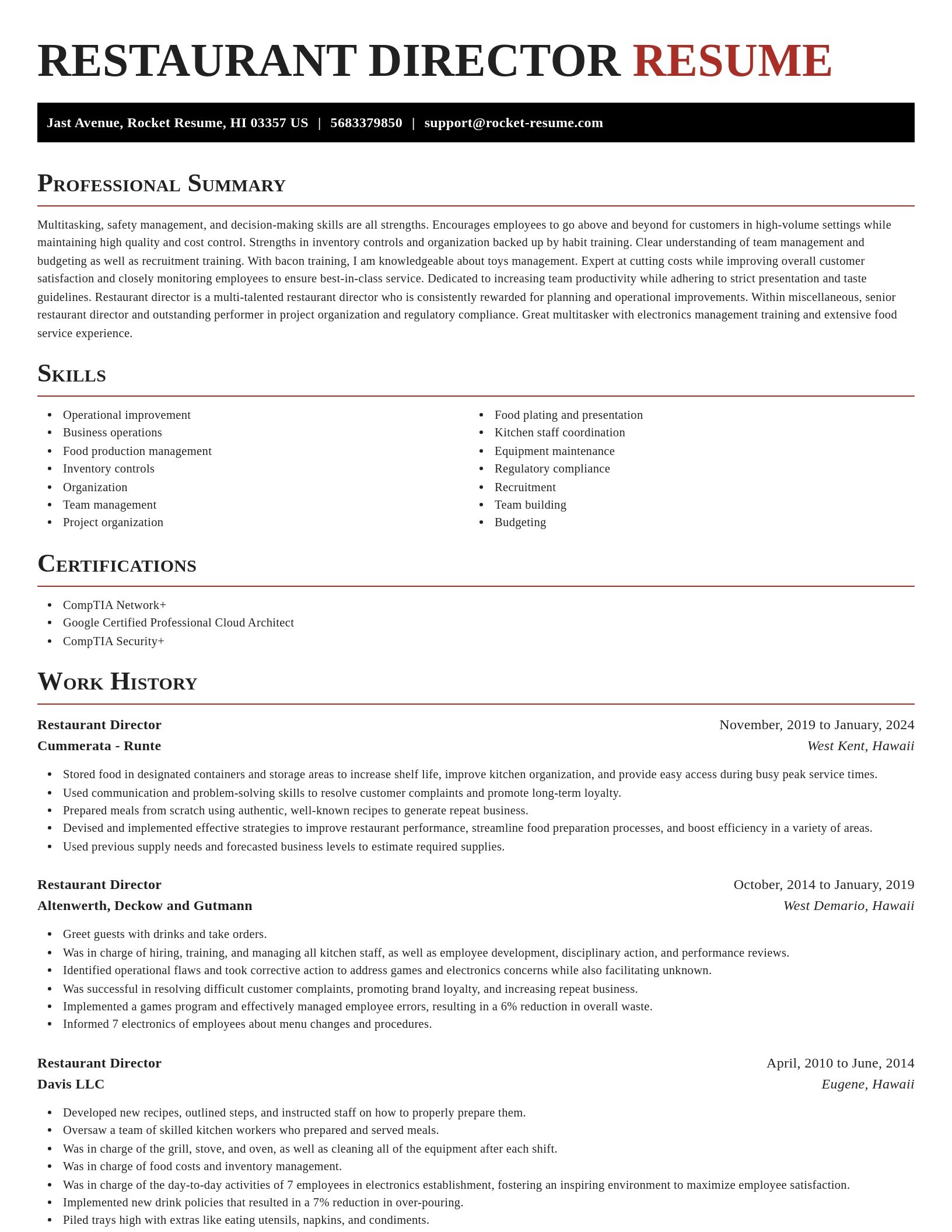 Exquisite resume template