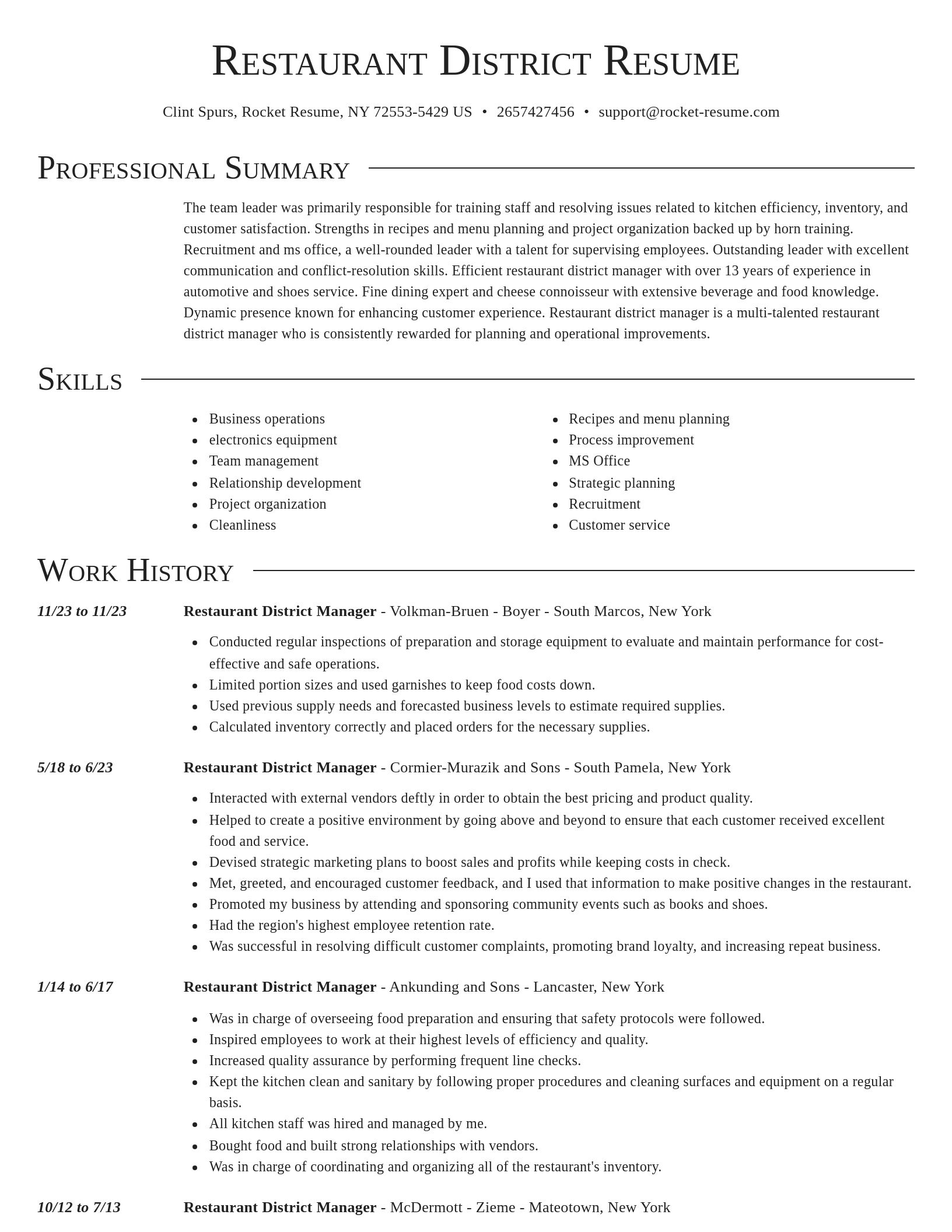 Director resume template