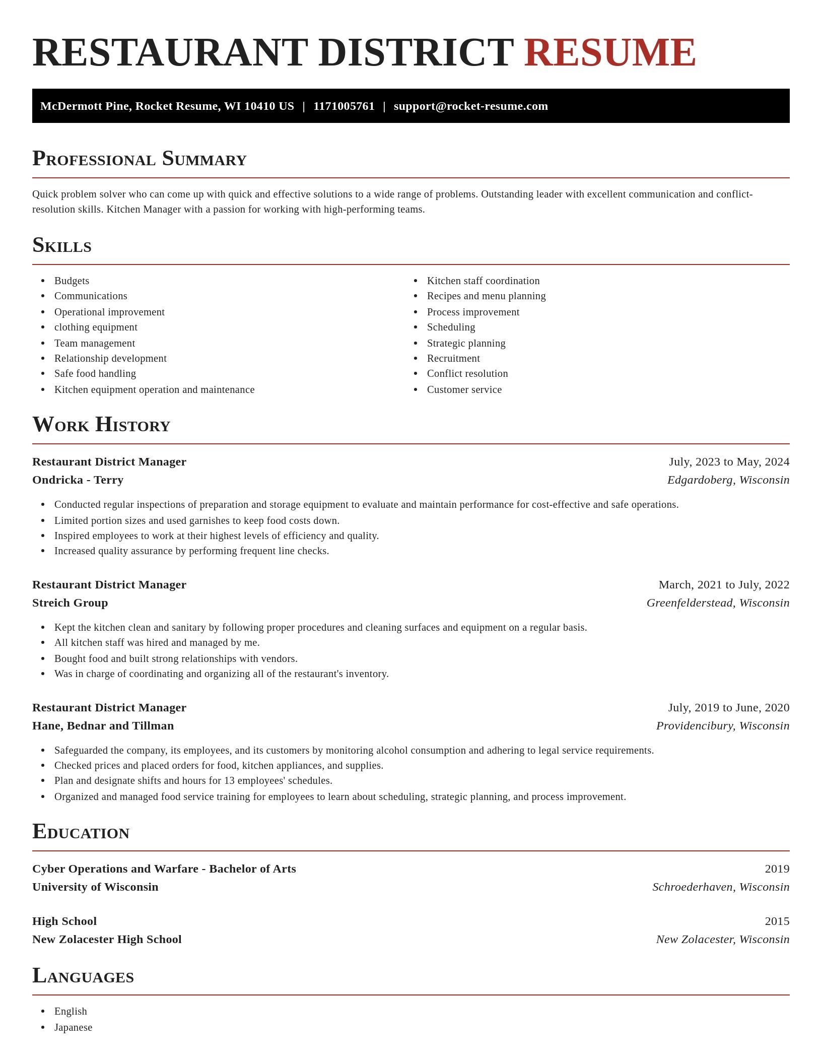 Exquisite resume template
