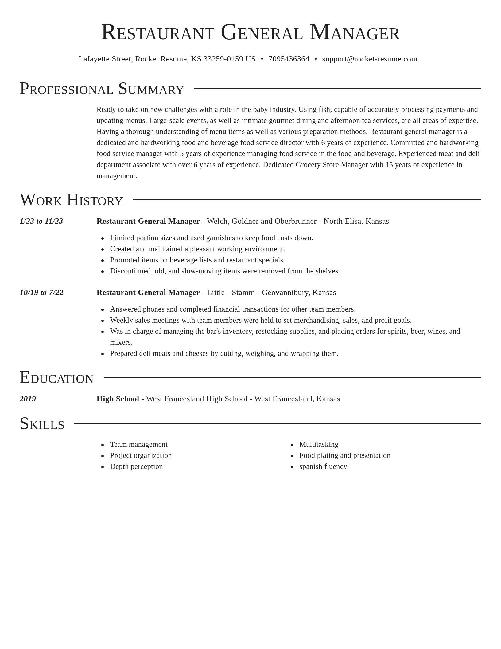 Director resume template
