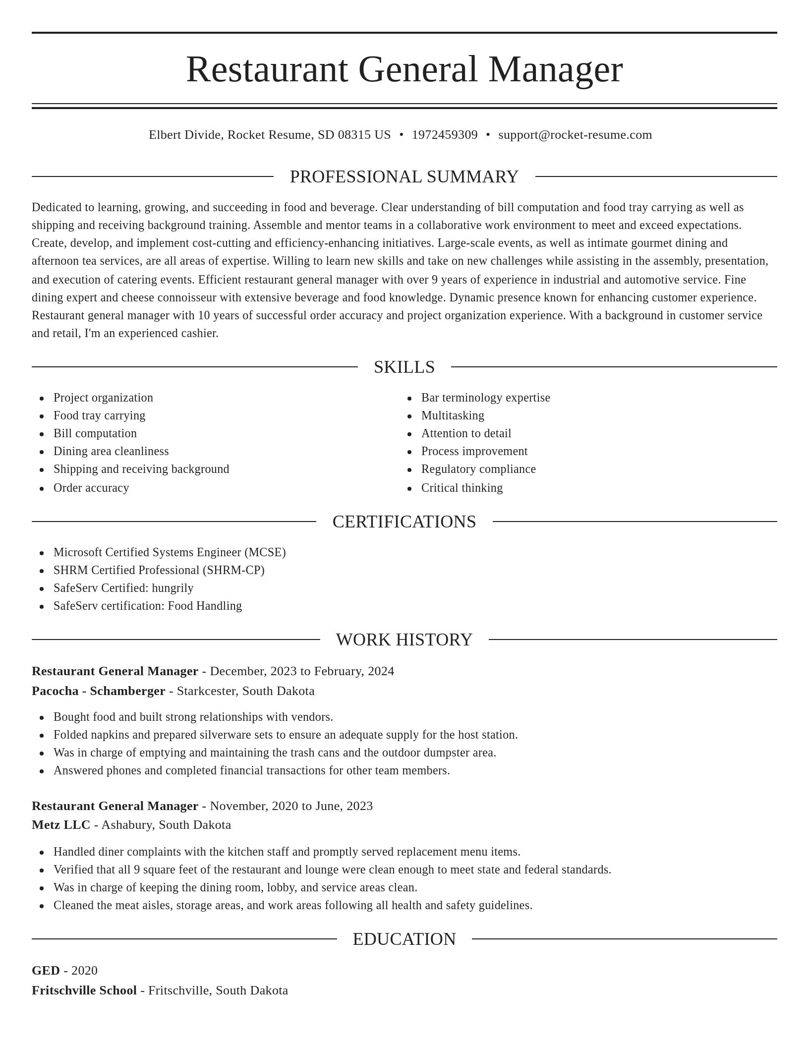 Elegant resume template