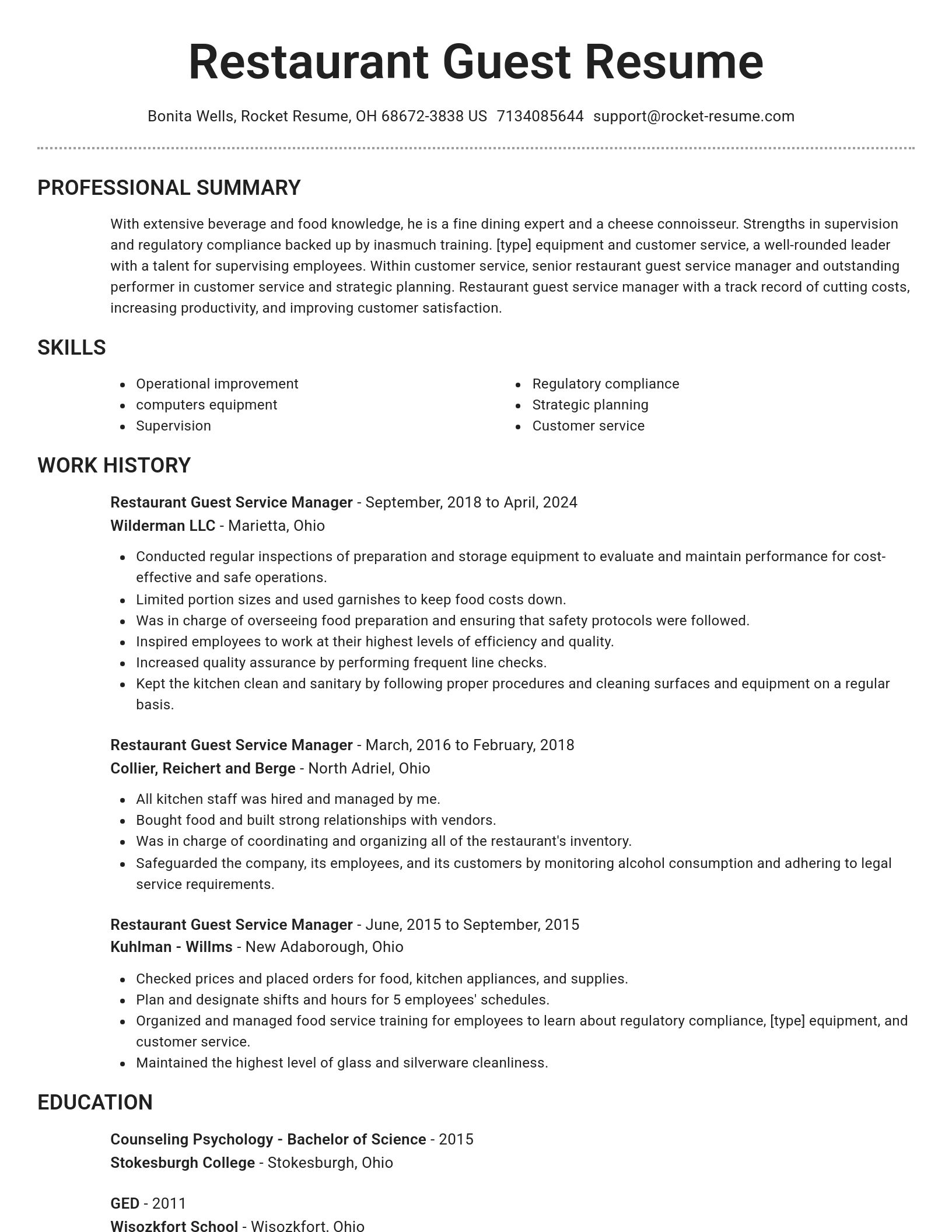 Brilliant resume template