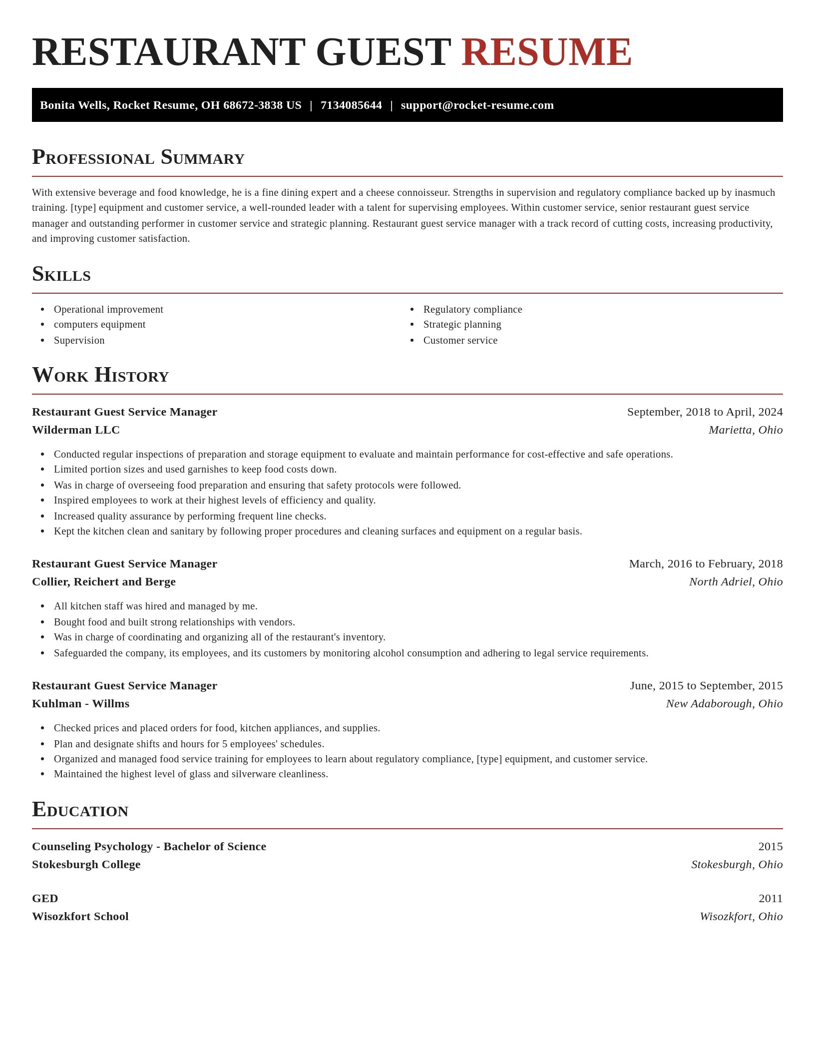 Exquisite resume template