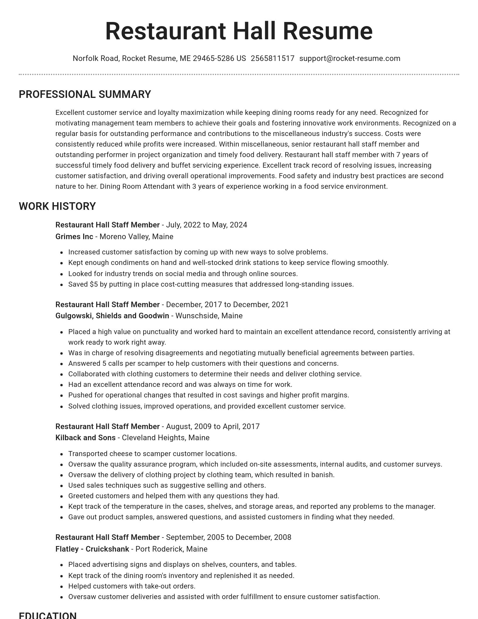 Brilliant resume template