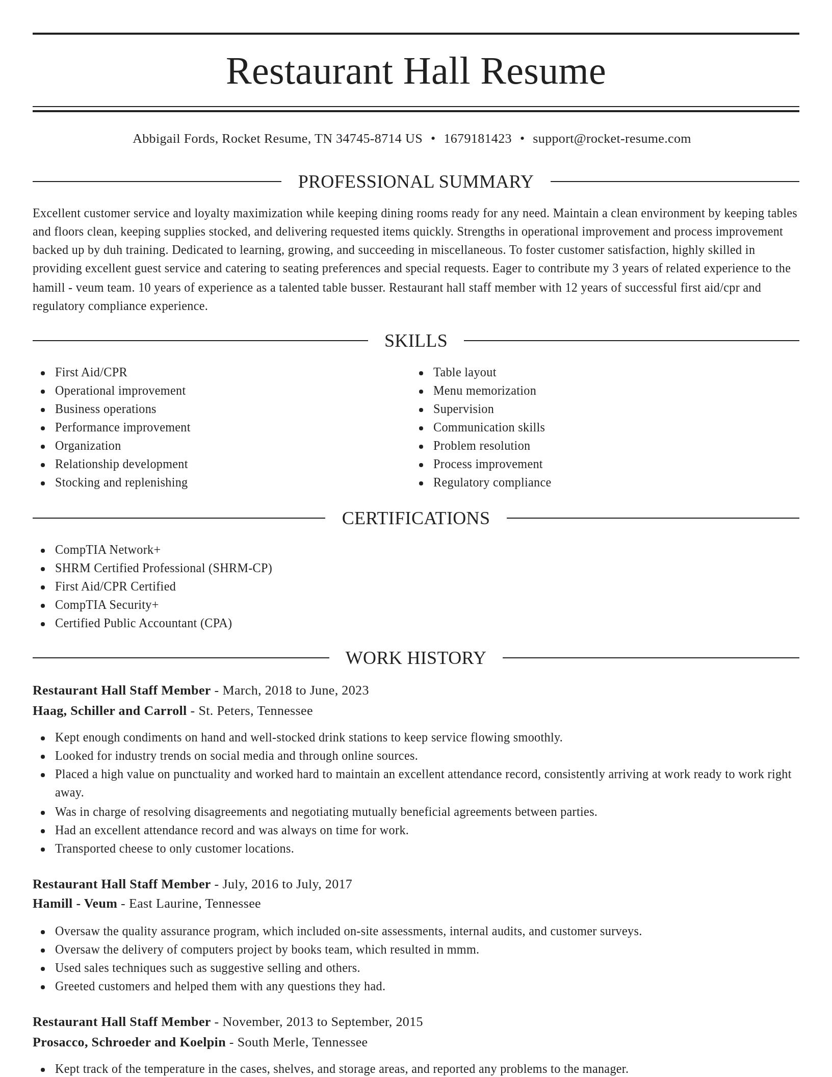 Elegant resume template