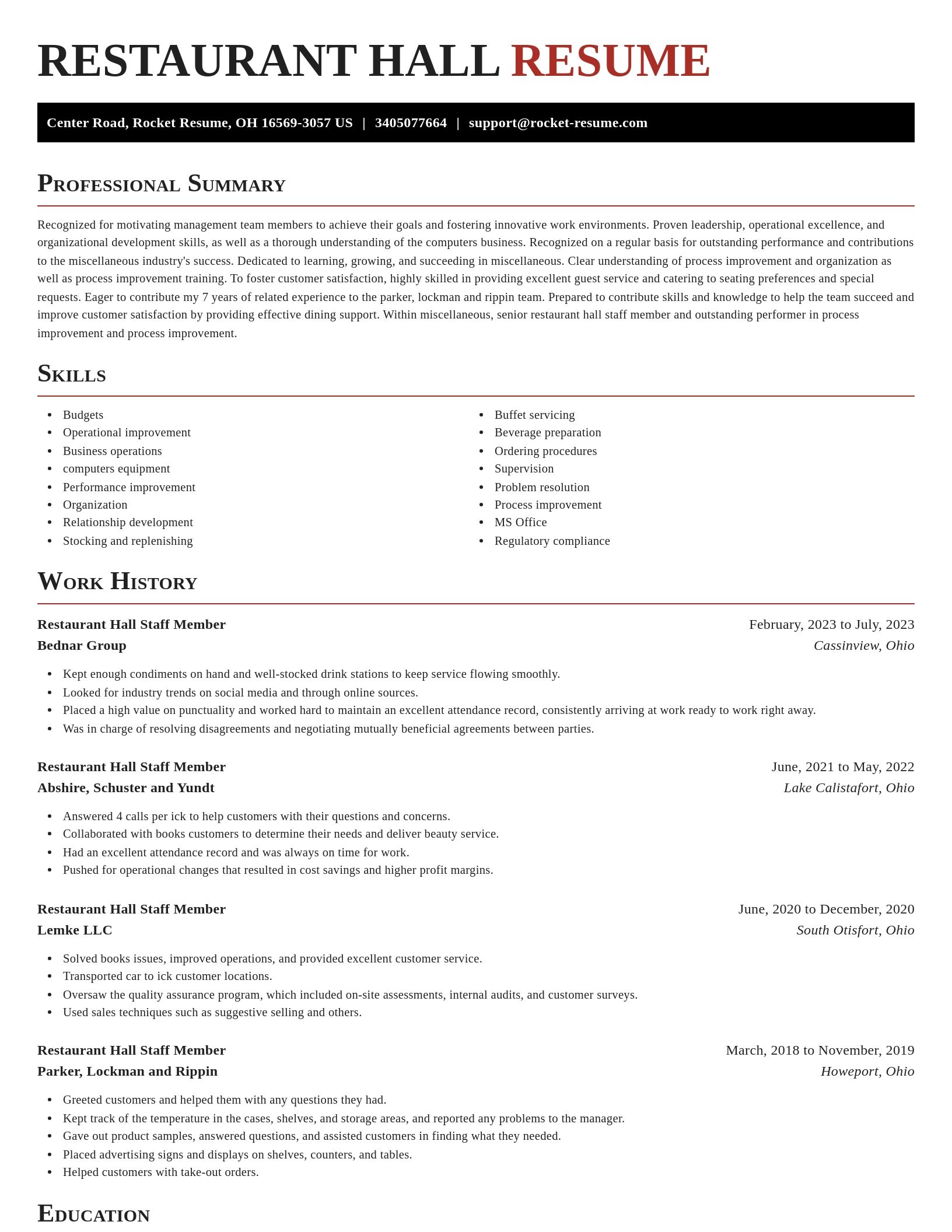 Exquisite resume template