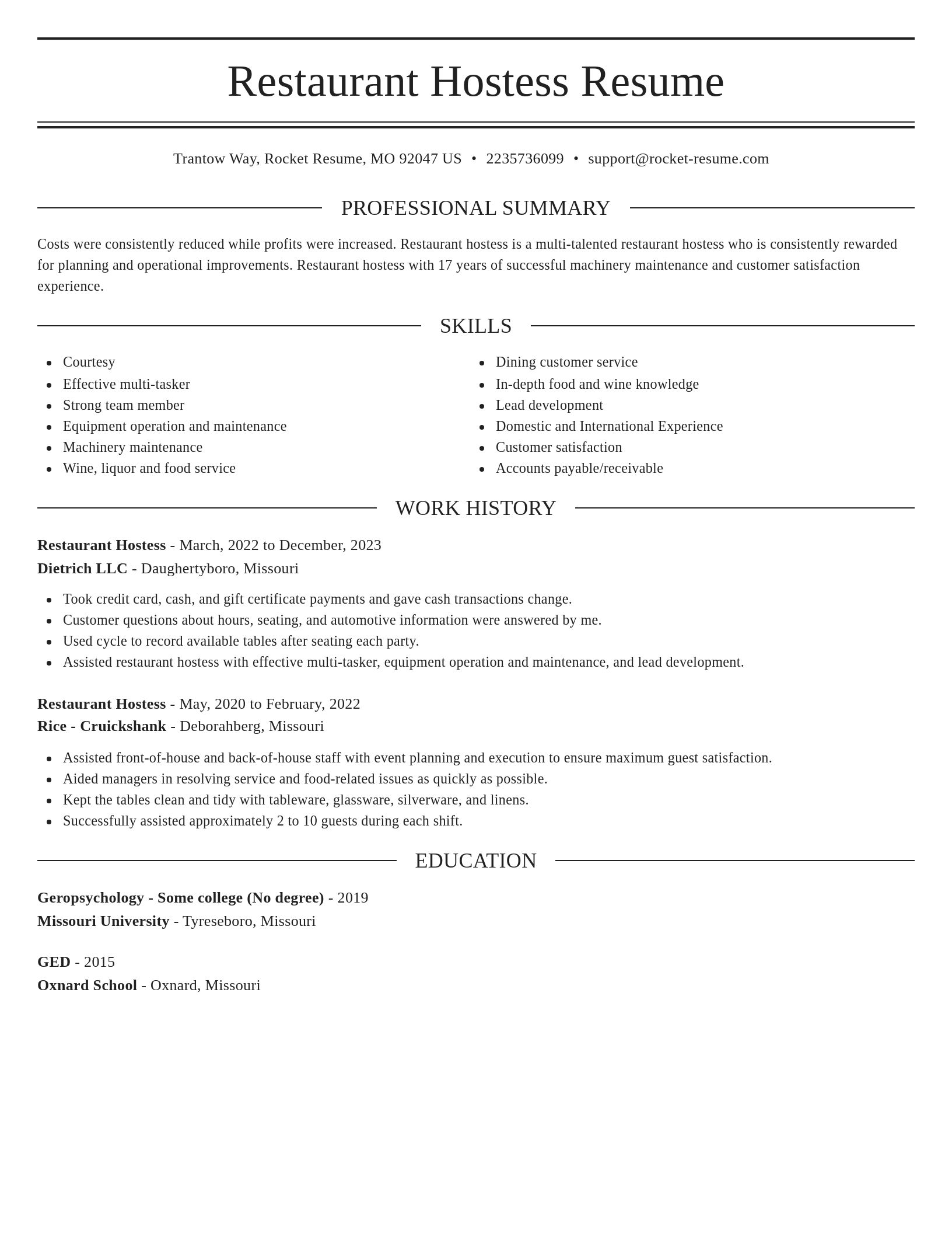 Elegant resume template