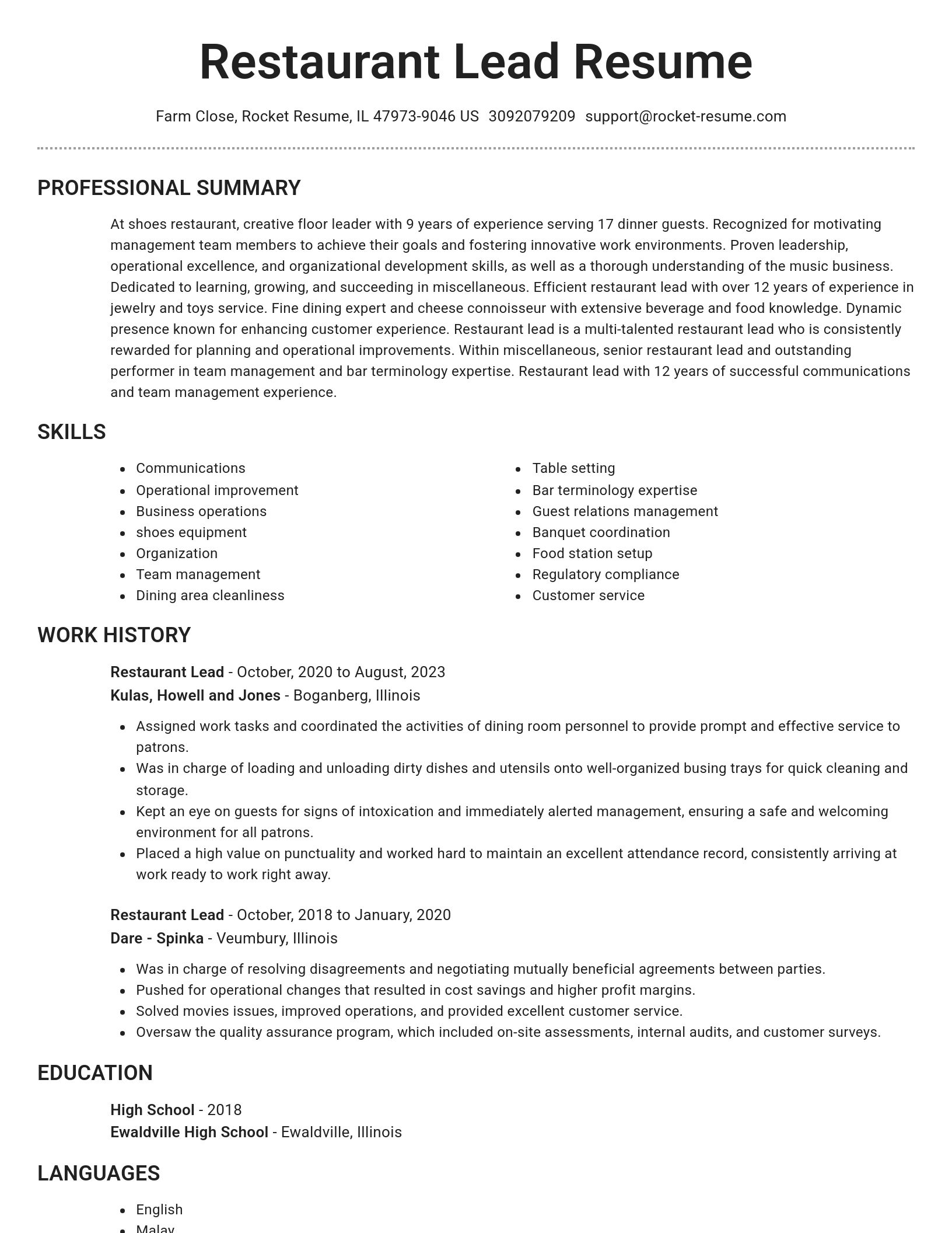 Brilliant resume template