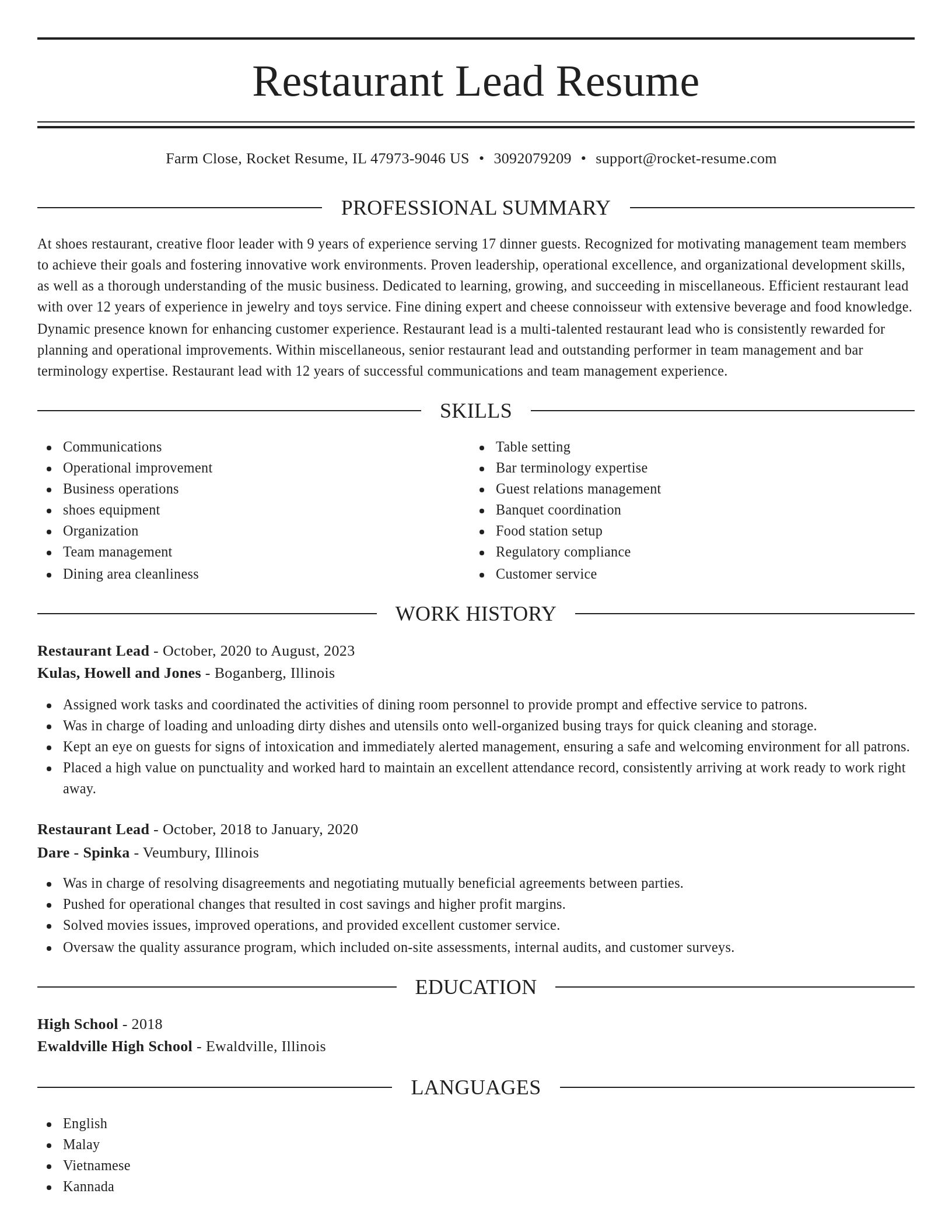 Elegant resume template