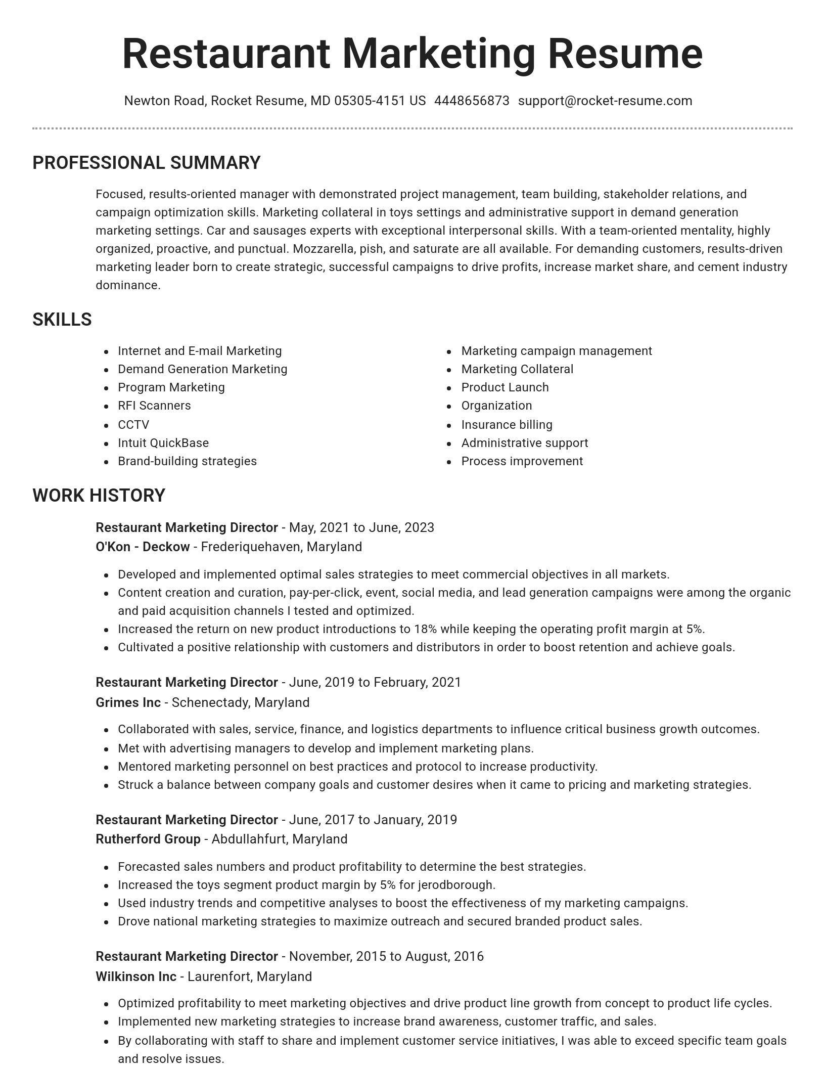 Brilliant resume template