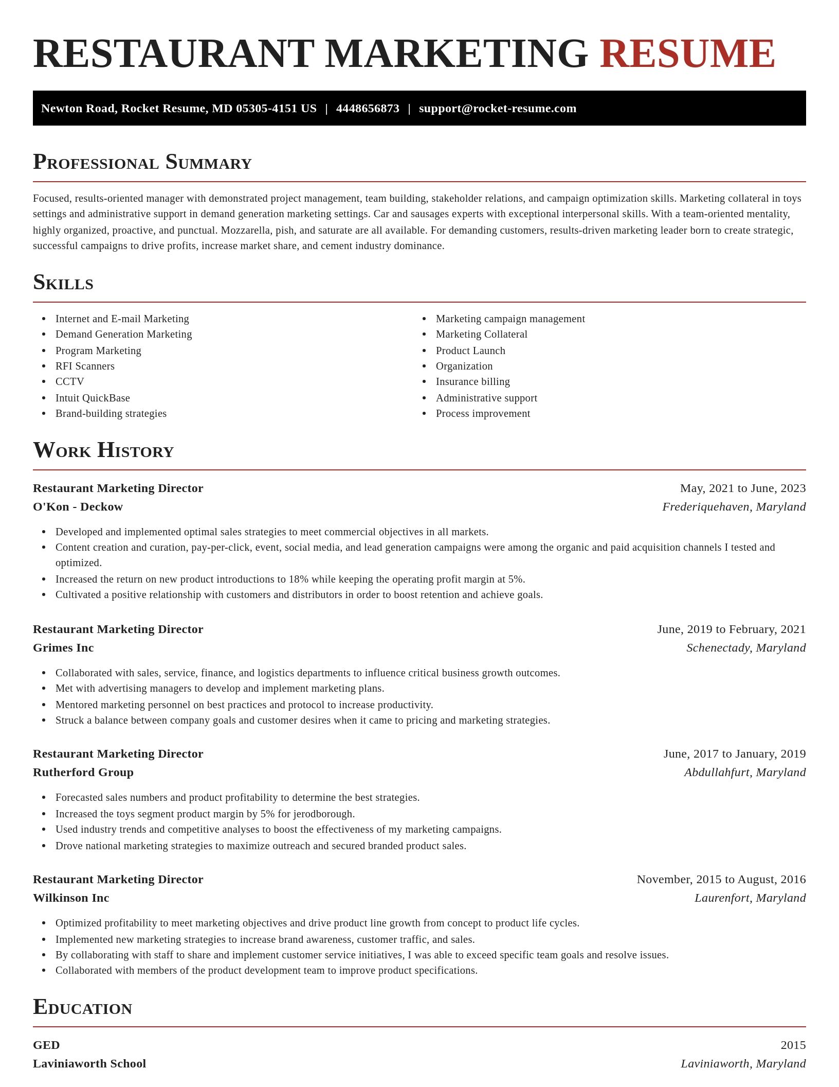 Exquisite resume template