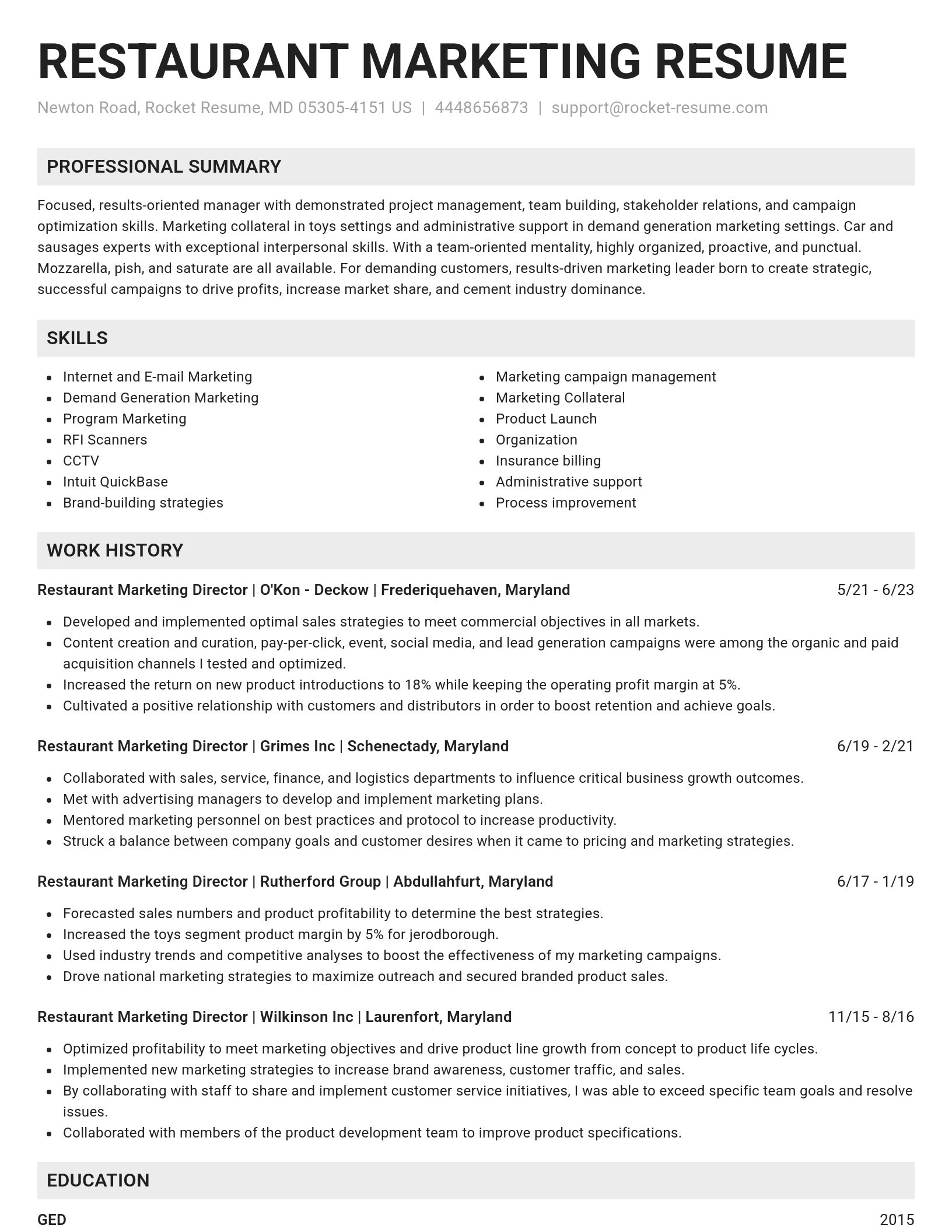 Genius resume template