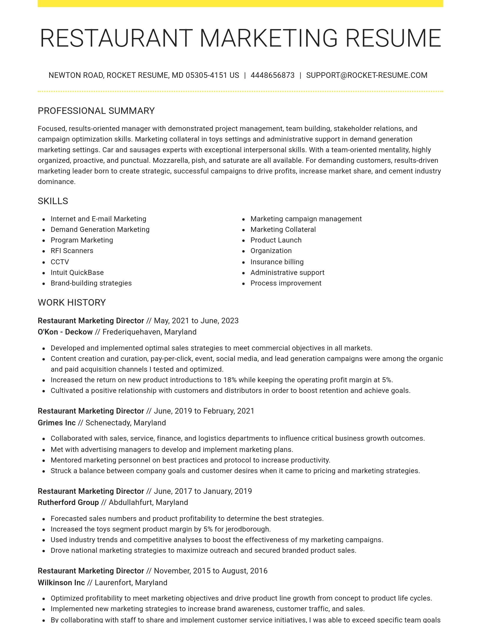 Grand resume template