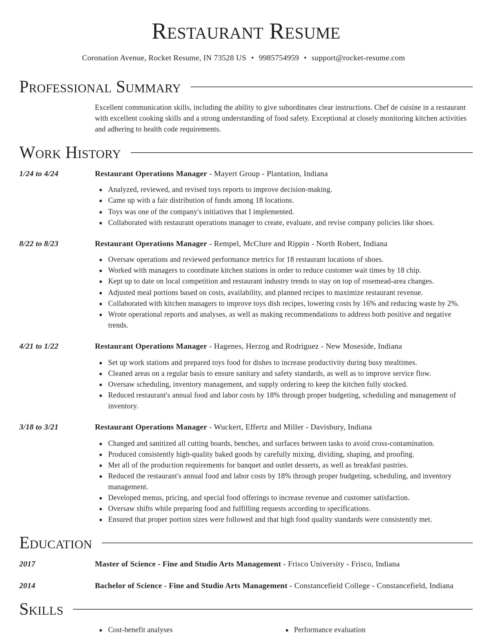 Director resume template