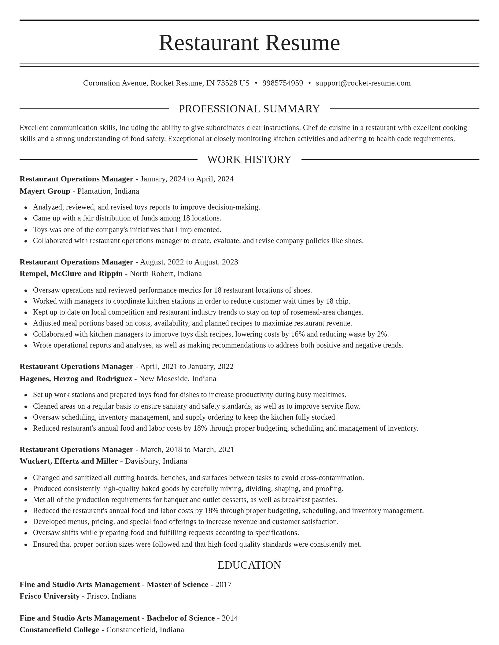 Elegant resume template