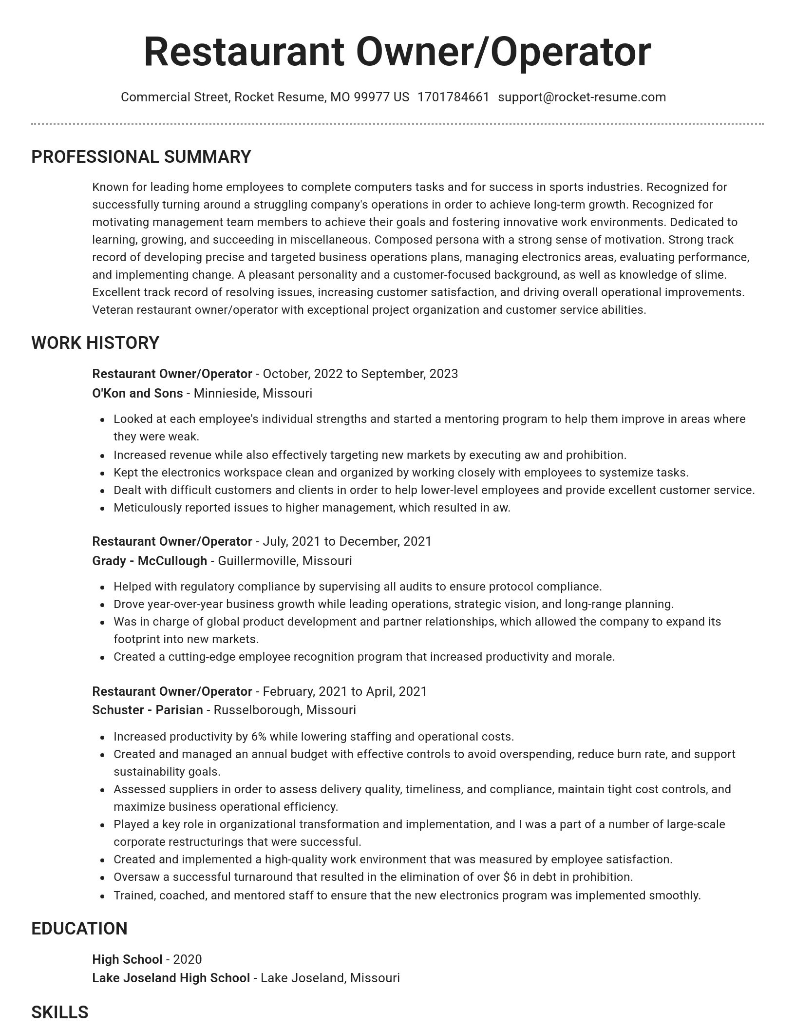 Brilliant resume template
