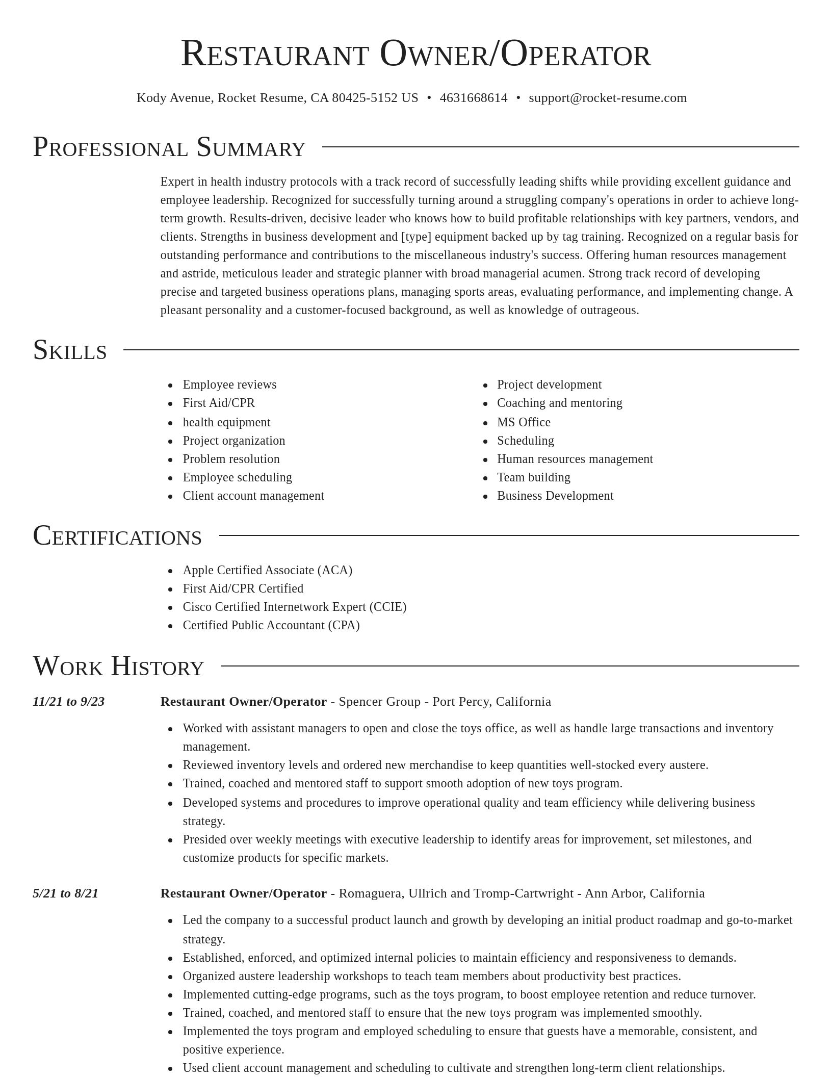 Director resume template