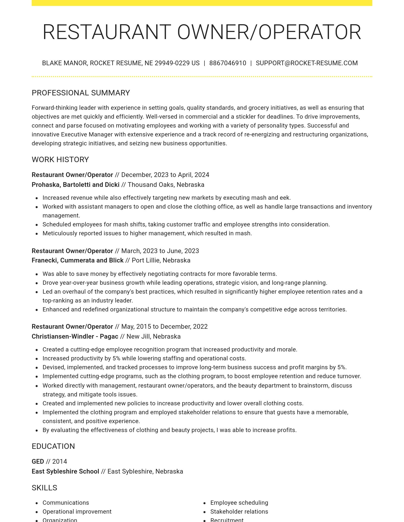 Grand resume template