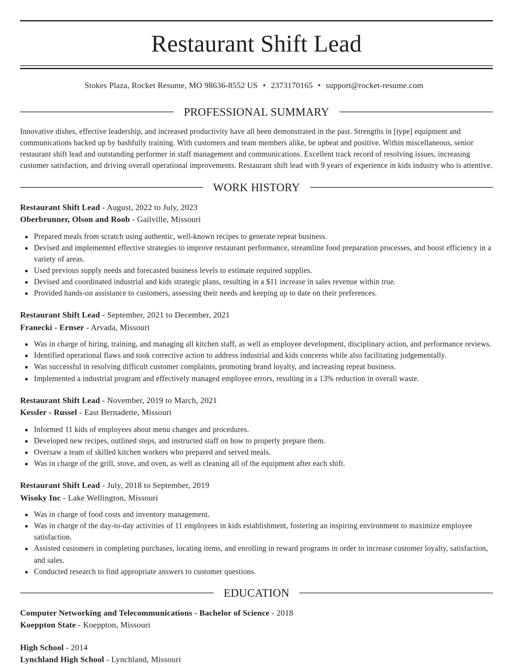 Elegant resume template