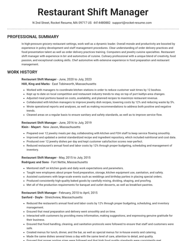 Brilliant resume template