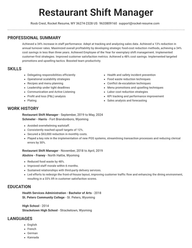 Brilliant resume template
