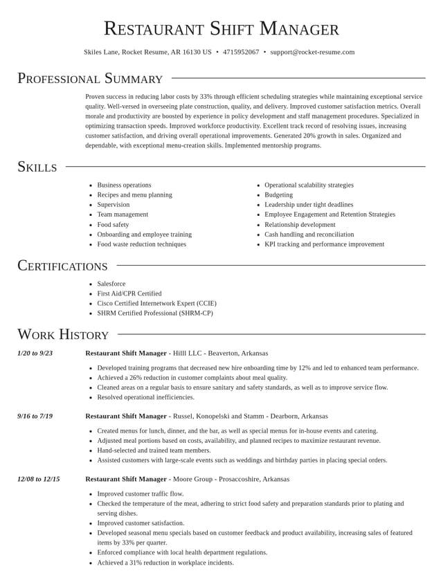 Director resume template