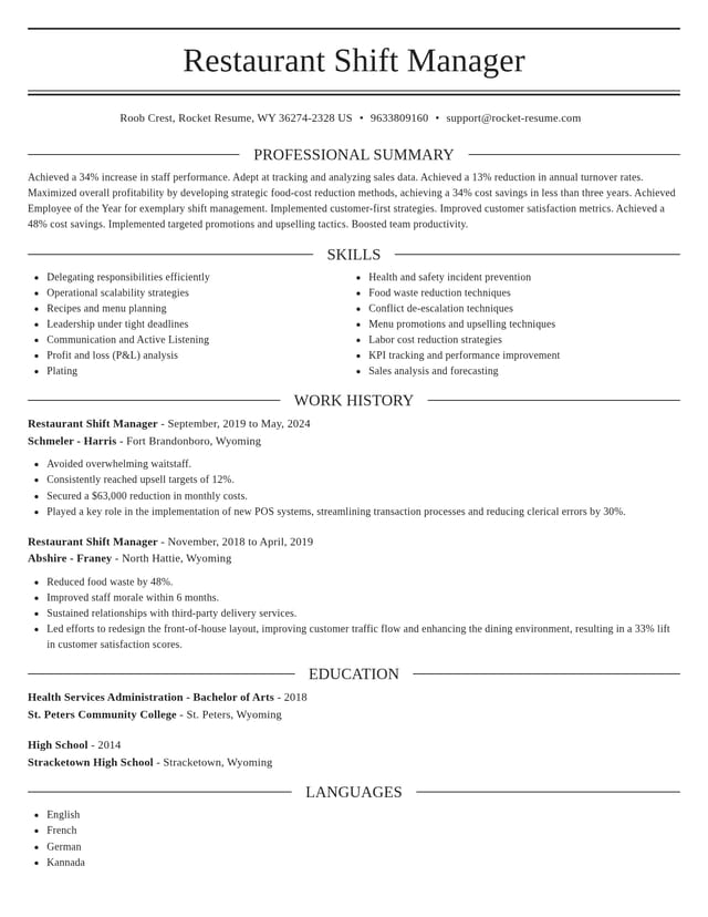 Elegant resume template