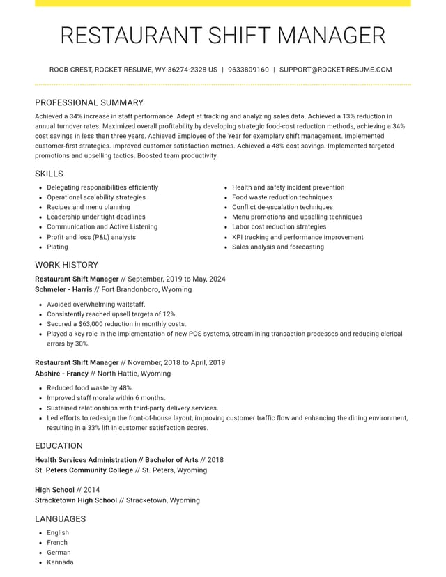 Grand resume template
