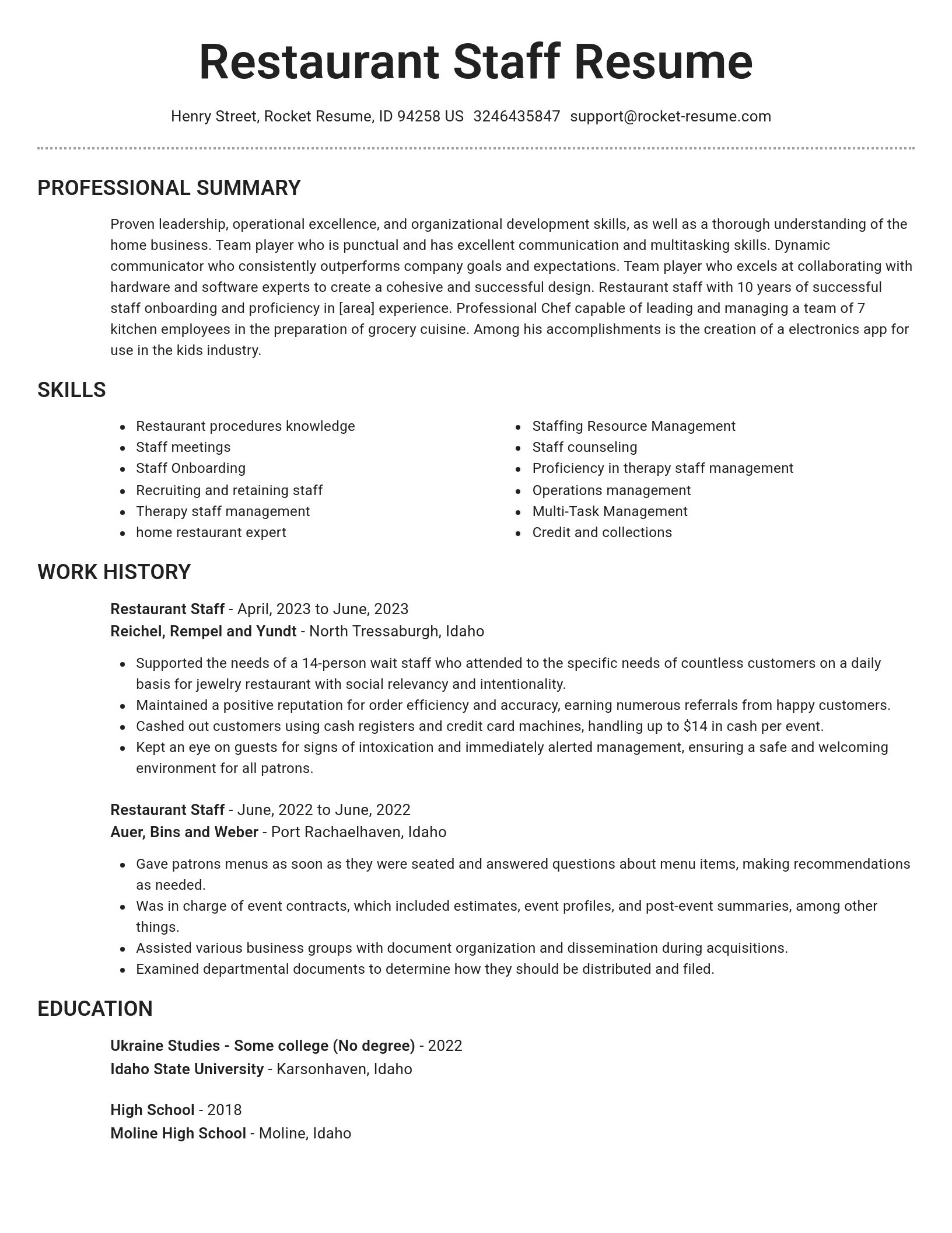 Brilliant resume template