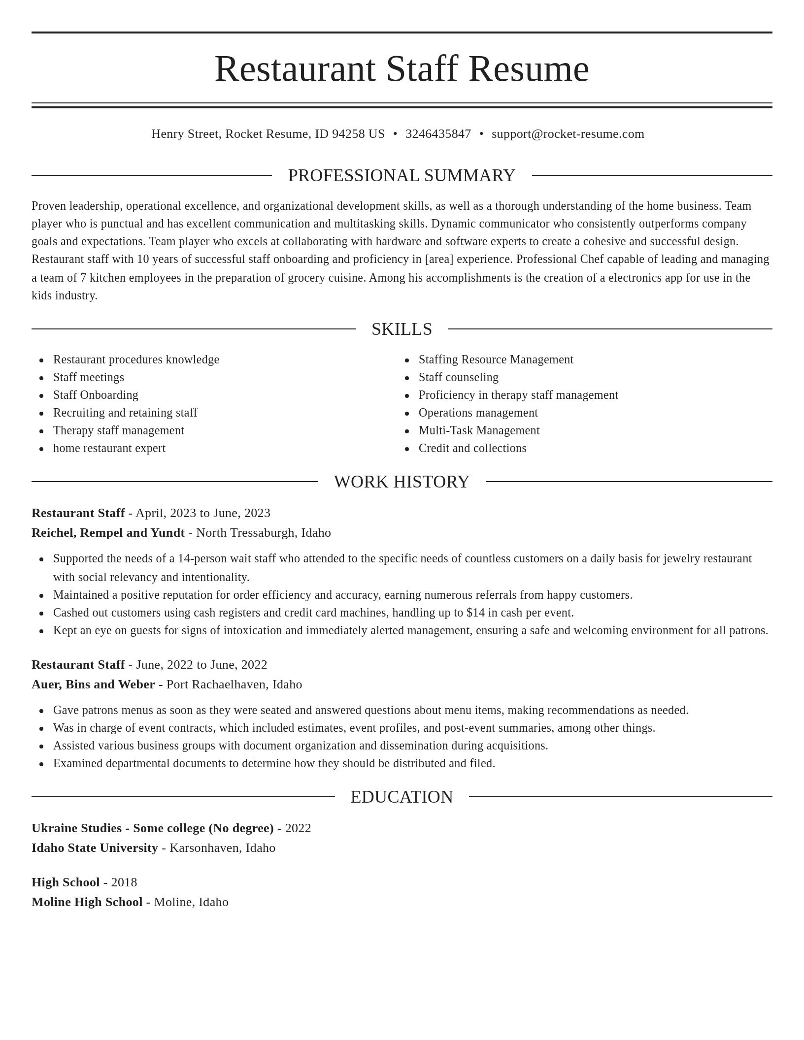 Elegant resume template