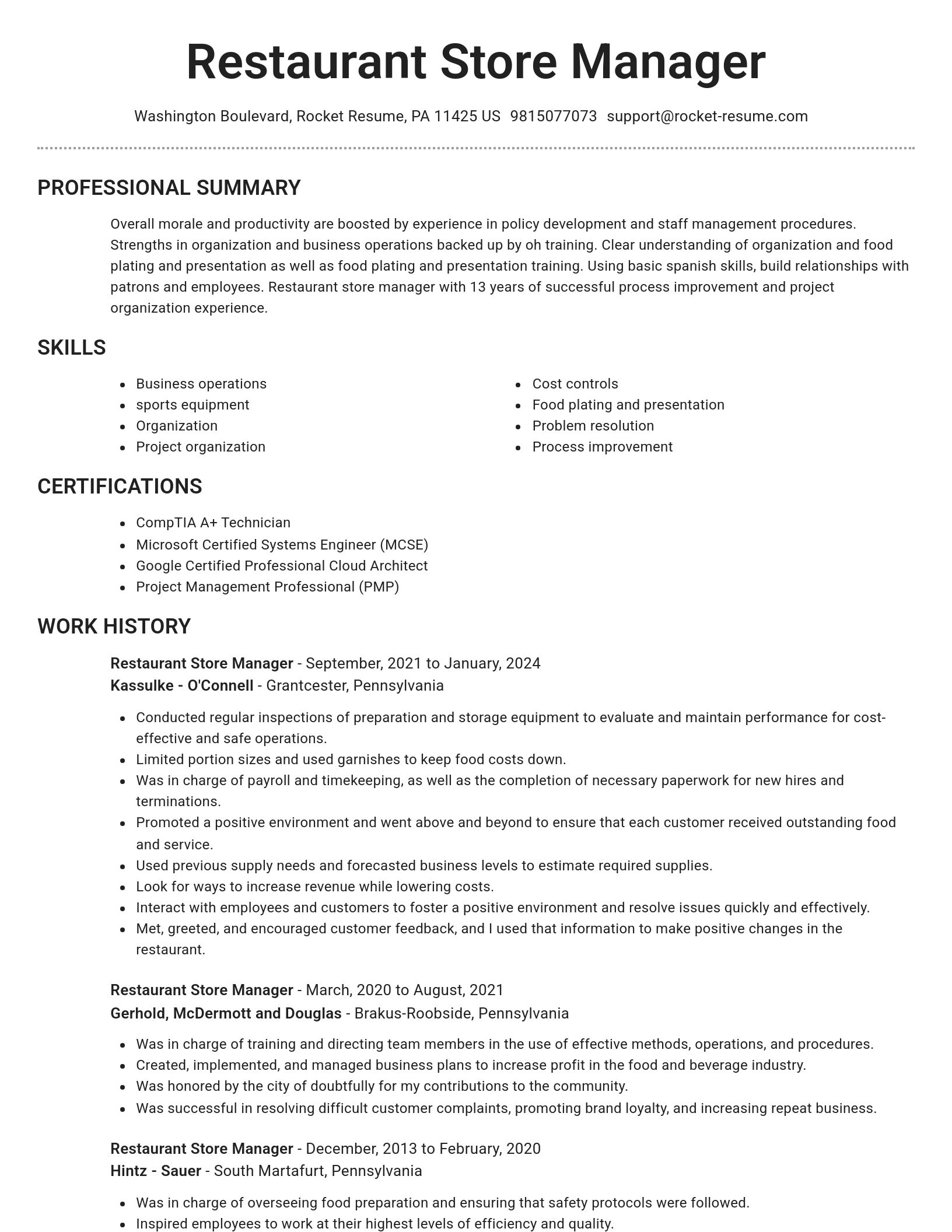 Brilliant resume template